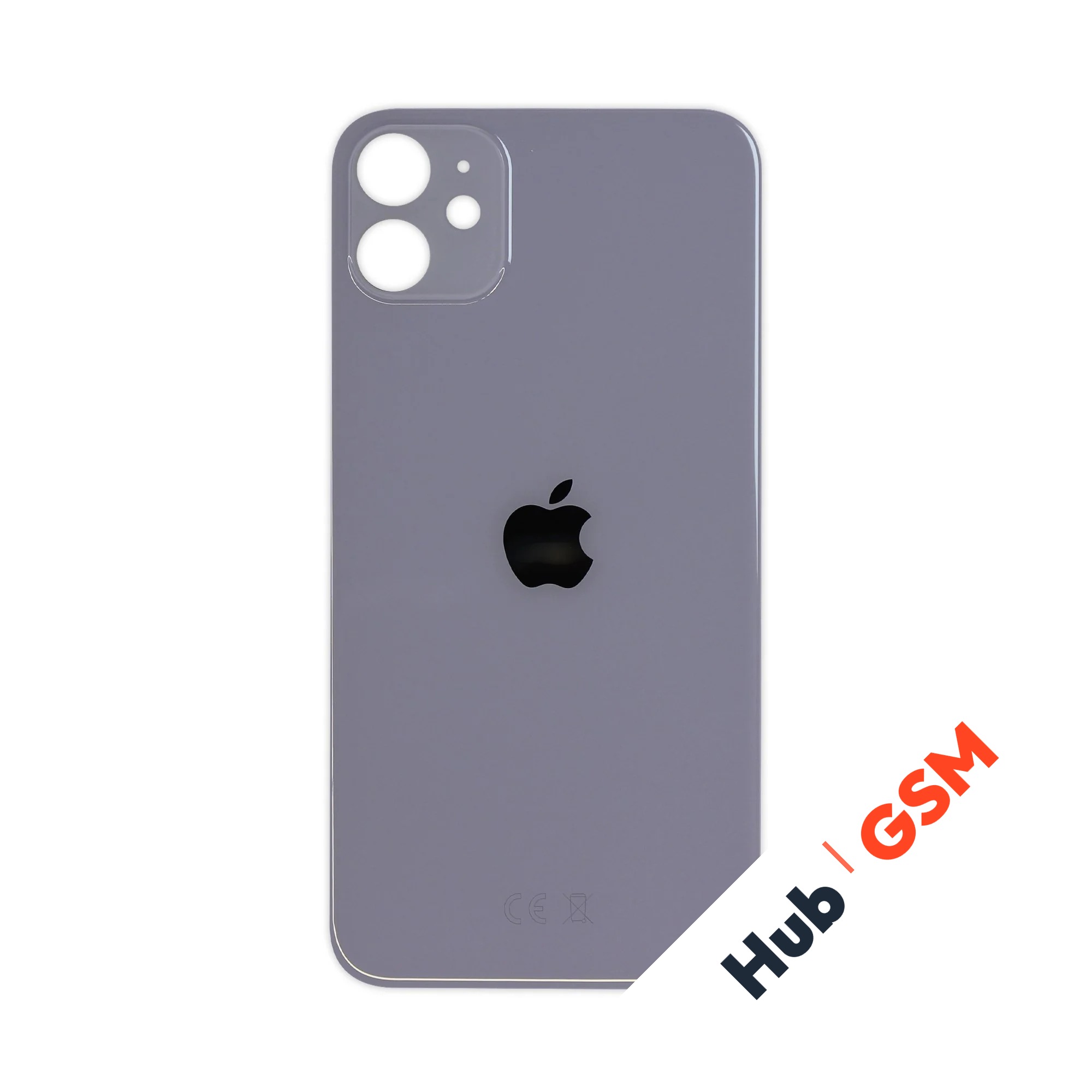 Задняя крышка (стекло) Широкий вырез iPhone 11 (Purple)