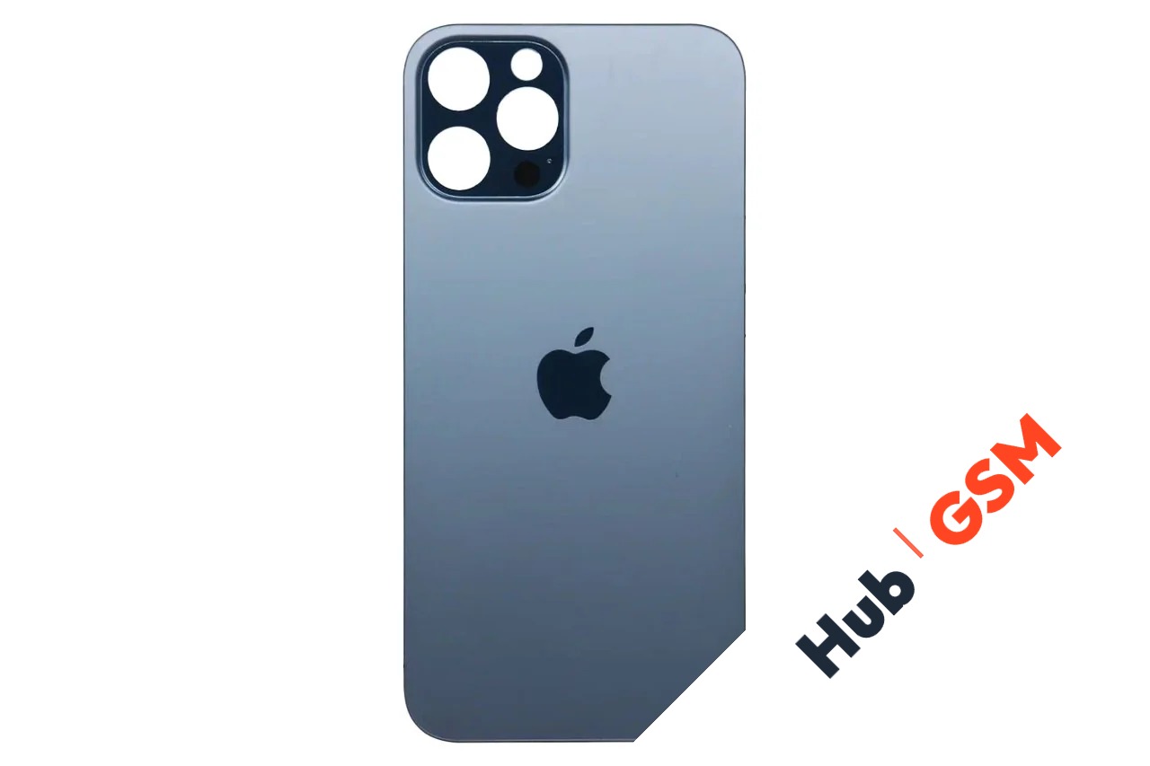 Задняя крышка (стекло) Узкий вырез iPhone 12 Pro Max (Pacific Blue)