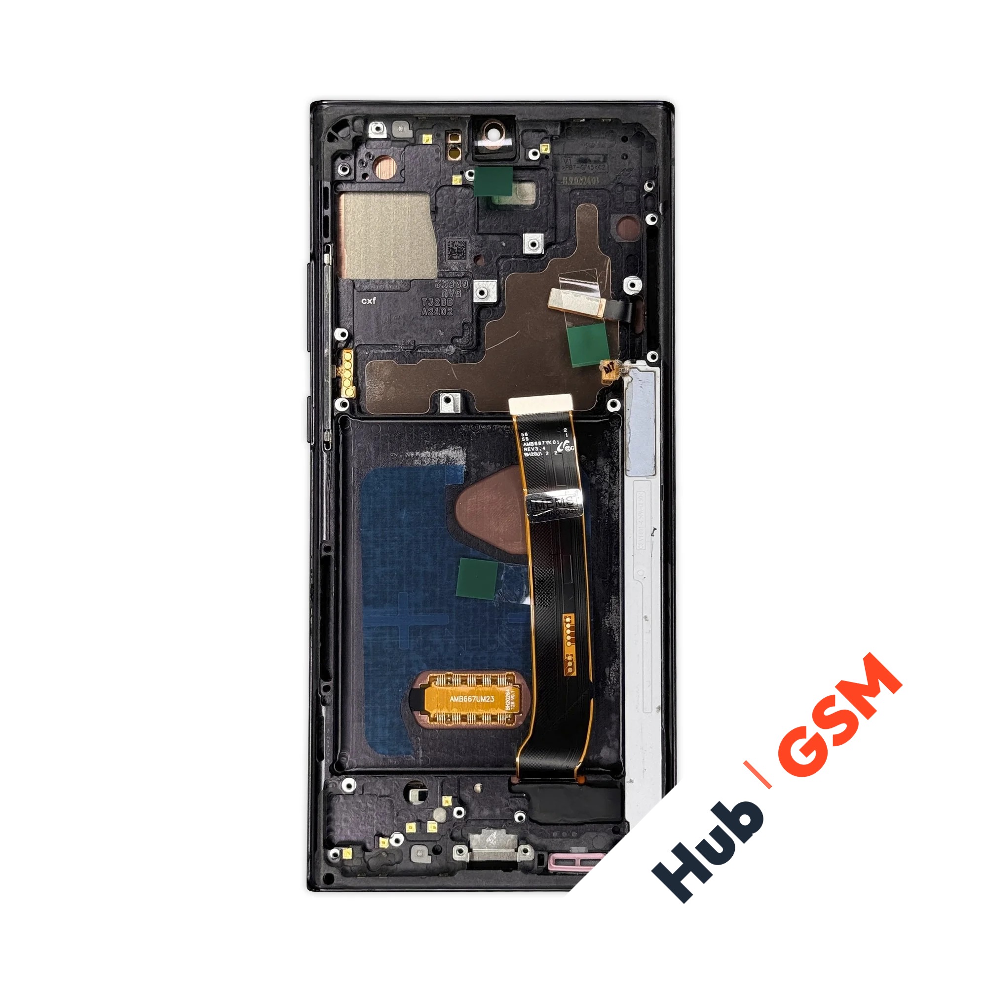 Дисплей Samsung Galaxy Note 20 Ultra (N986B) (Soft OLED) (В рамке) (Full Size) (Черный) Hub GSM