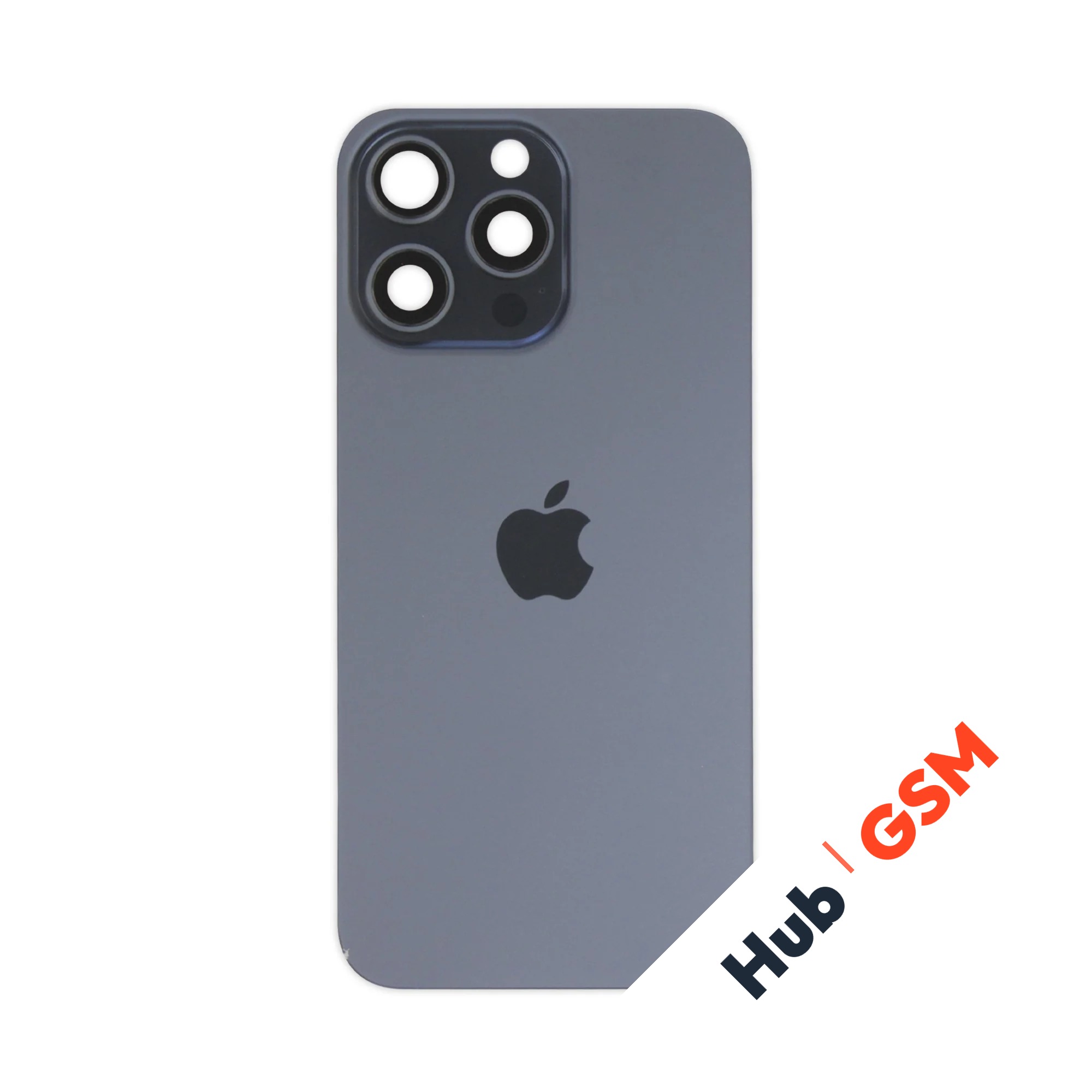 Задняя крышка (стекло) в сборе с рамкой iPhone 15 Pro Max (Blue Titanium)