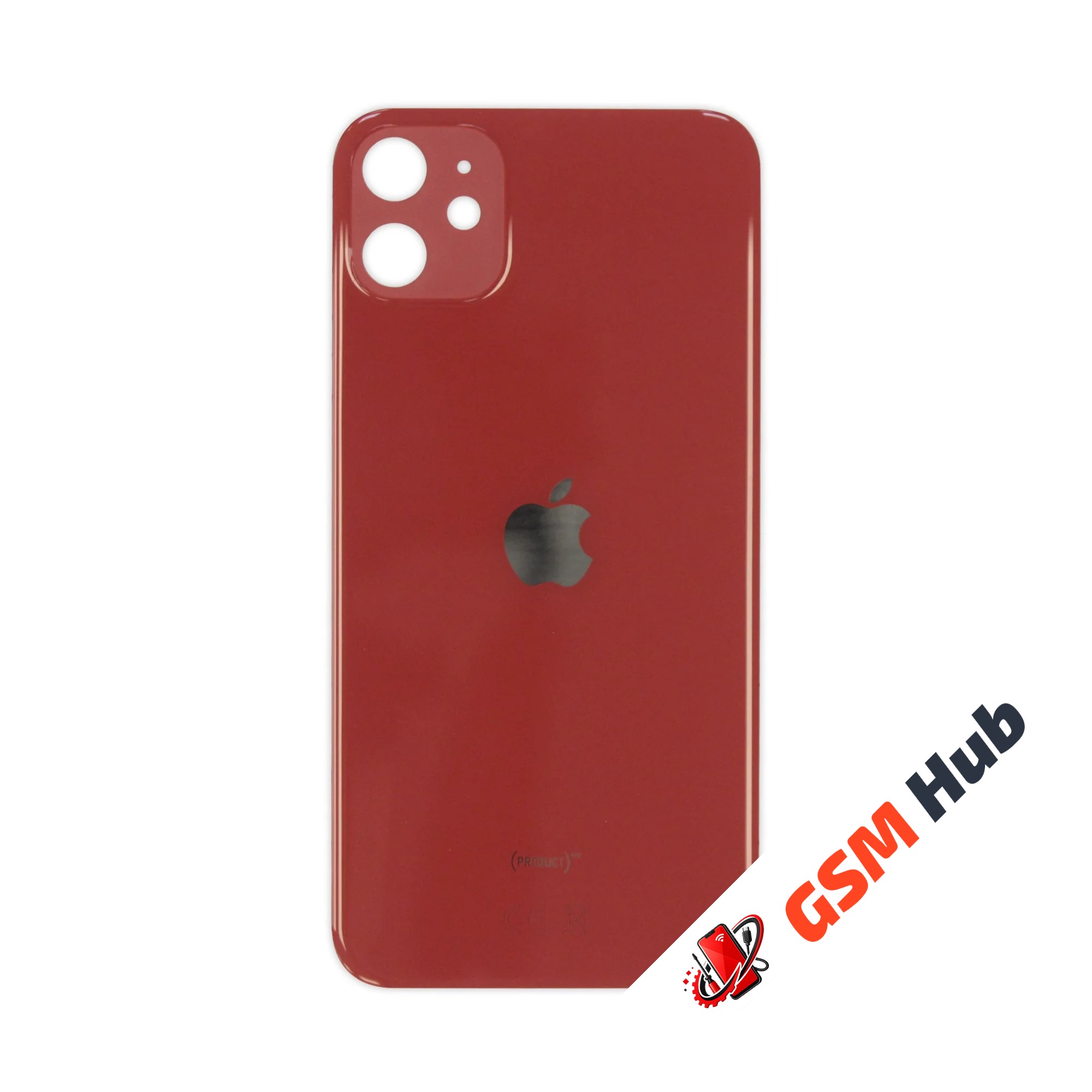 Задняя крышка (стекло) узкий вырез iPhone 11 Оригинал (Red)