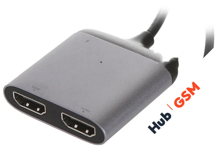USB-концентратор Baseus Enjoyment Series (USB-C intelligent HD) (Серый)
