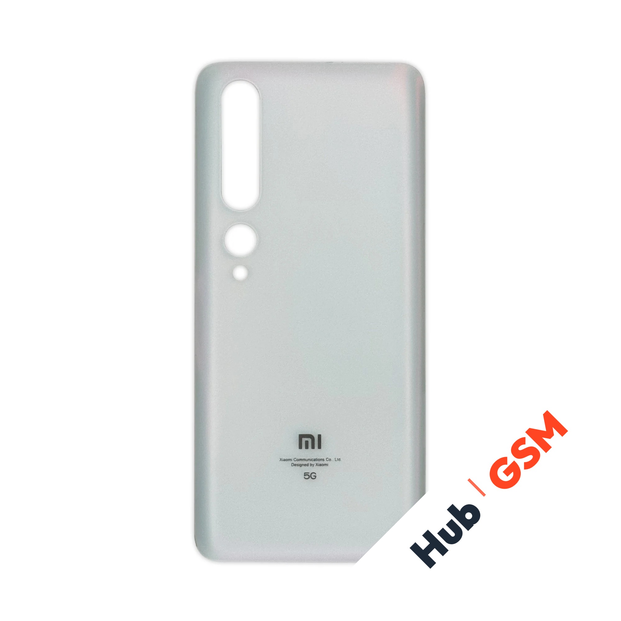 Задняя крышка Xiaomi Mi 10 5G (M2001J2G) / Mi 10 Pro (M2001J1G) (Белый) Premium