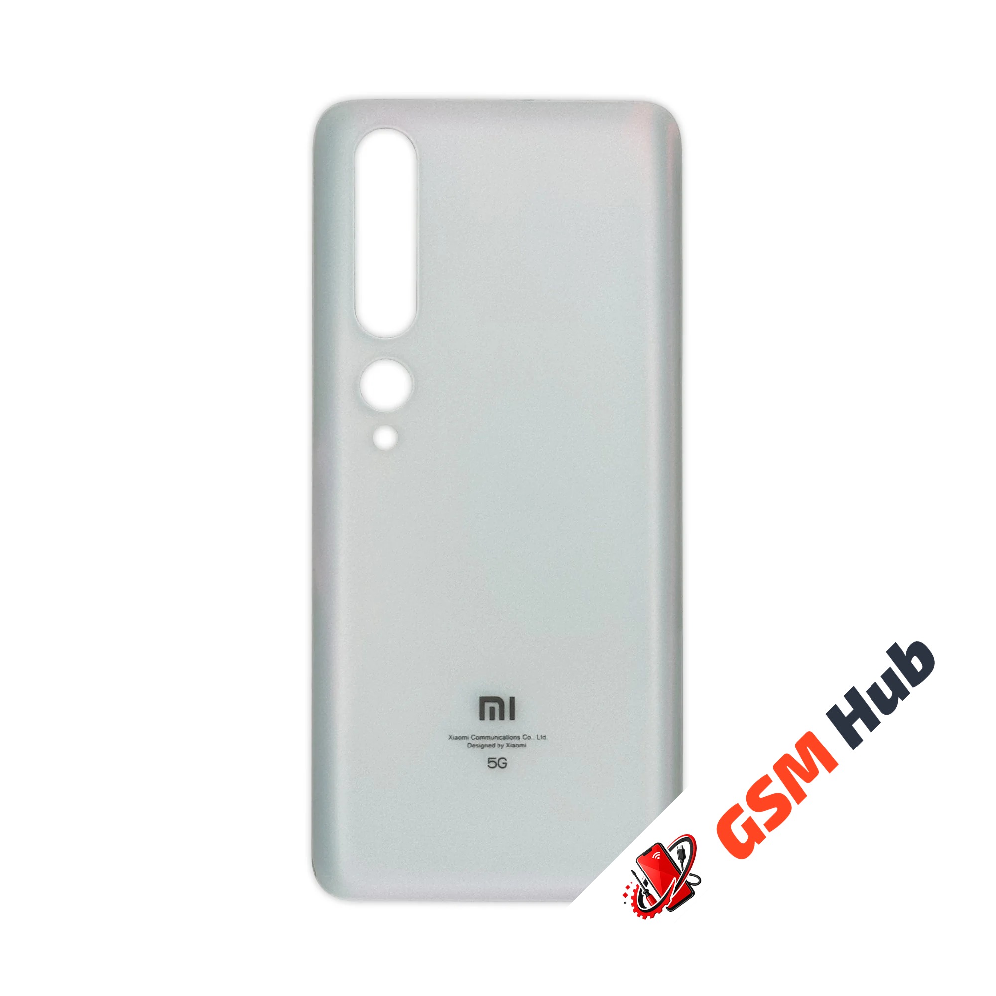 Задняя крышка Xiaomi Mi 10 5G (M2001J2G) / Mi 10 Pro (M2001J1G) (Белый) Premium
