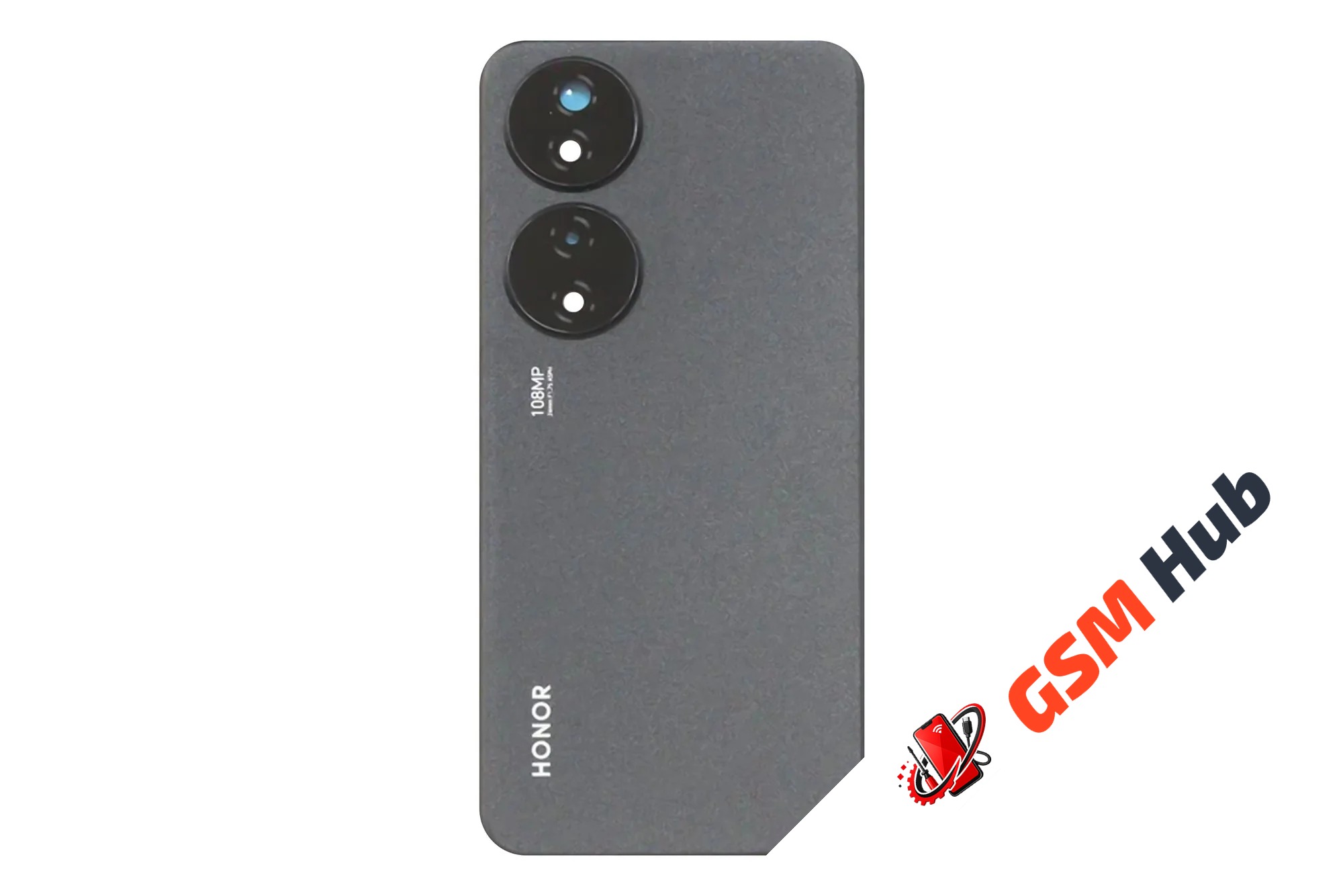 Задняя крышка Huawei Honor X7B (CLK-LX1) (Черный) (Со стеклом камеры) Premium