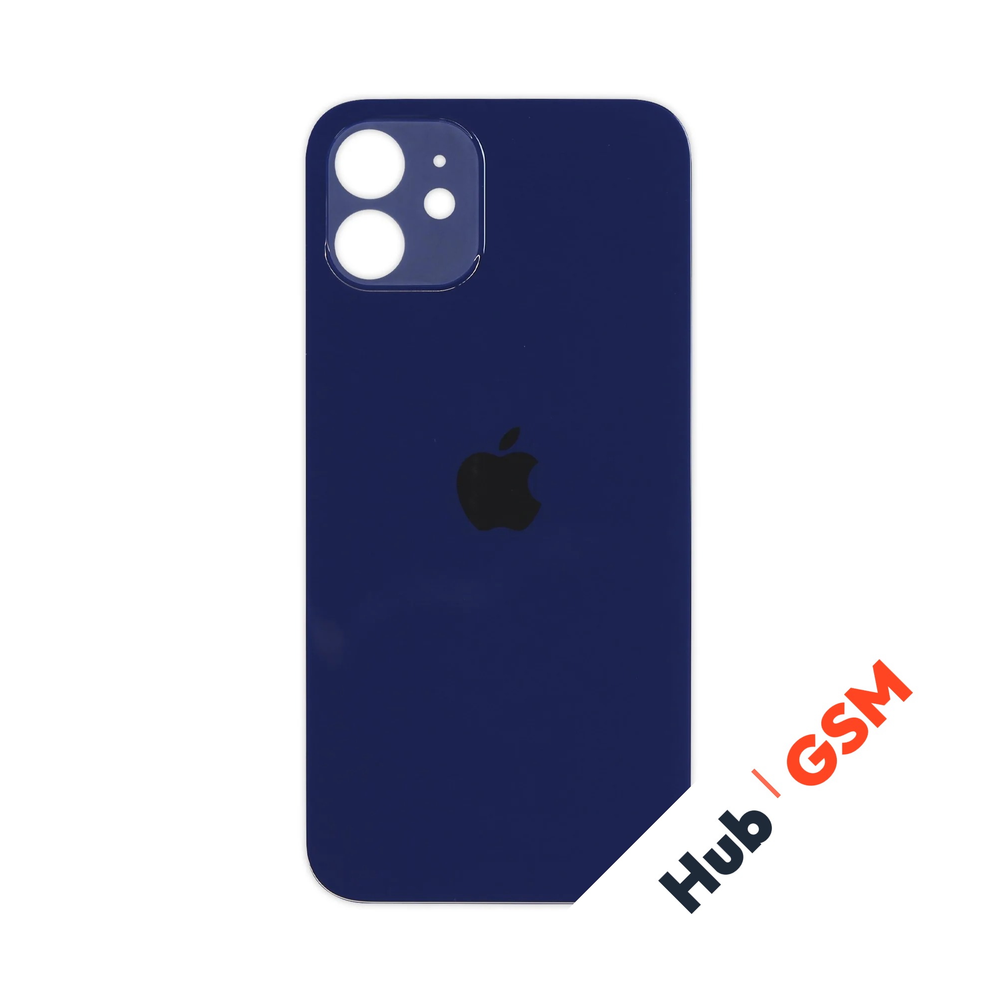 Задняя крышка (стекло) Широкий вырез iPhone 12 (Blue)