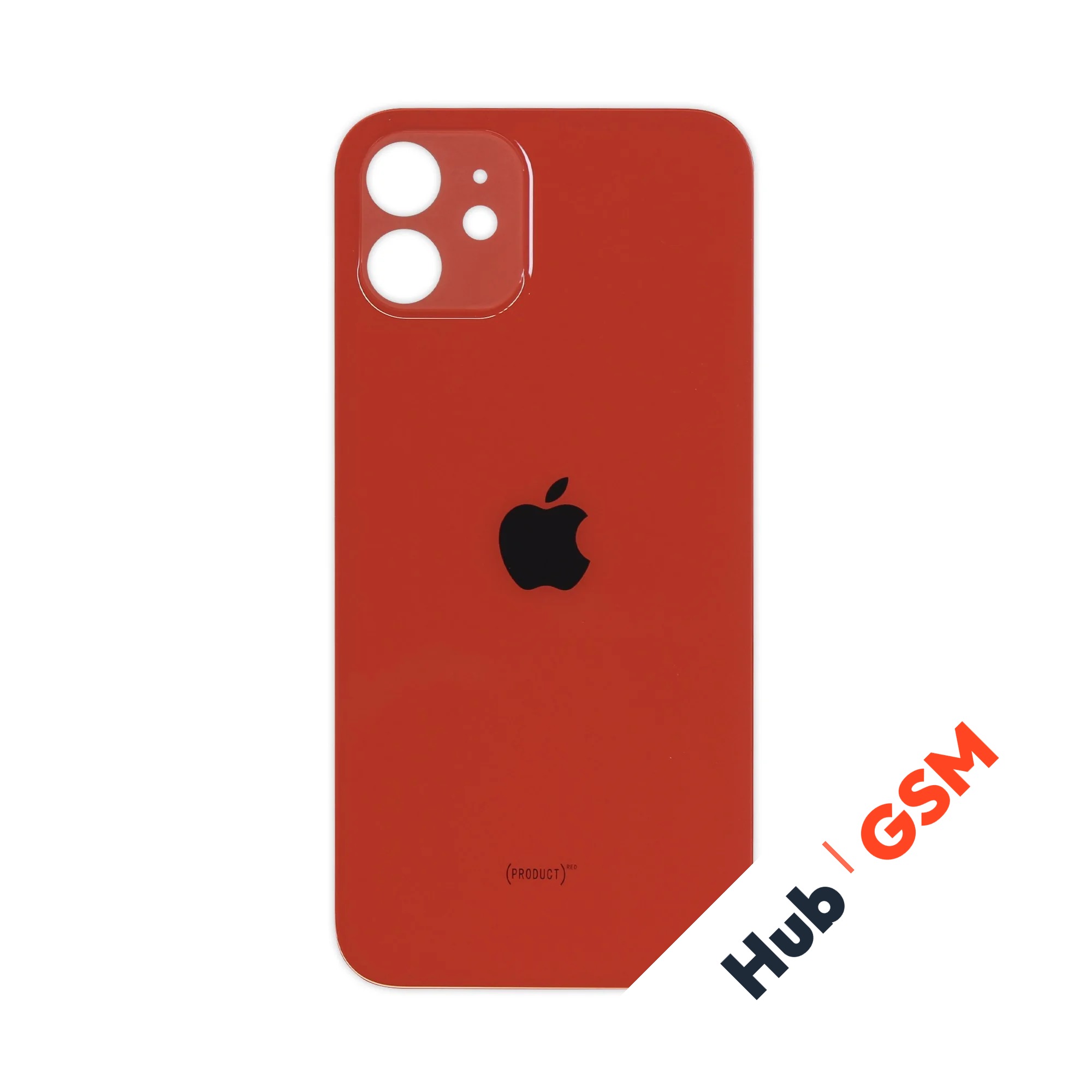 Задняя крышка (стекло) Широкий вырез iPhone 12 (Red)