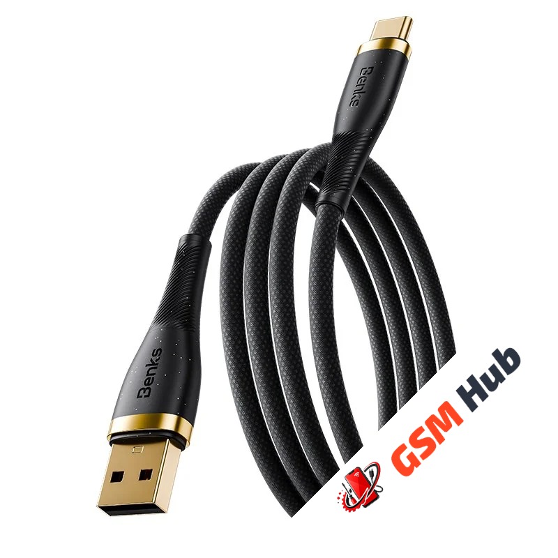 Кабель Benks D47 USB\USB-C 66W 1m (Black)
