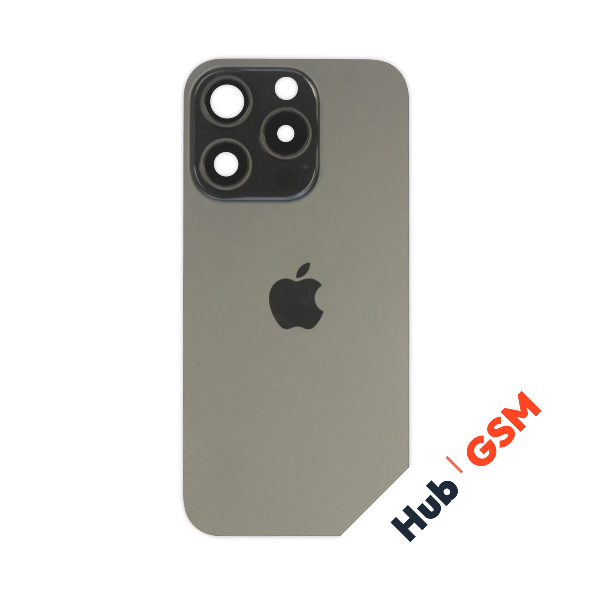 Задняя крышка (стекло) в сборе с рамкой iPhone 15 Pro (Black Titanium)