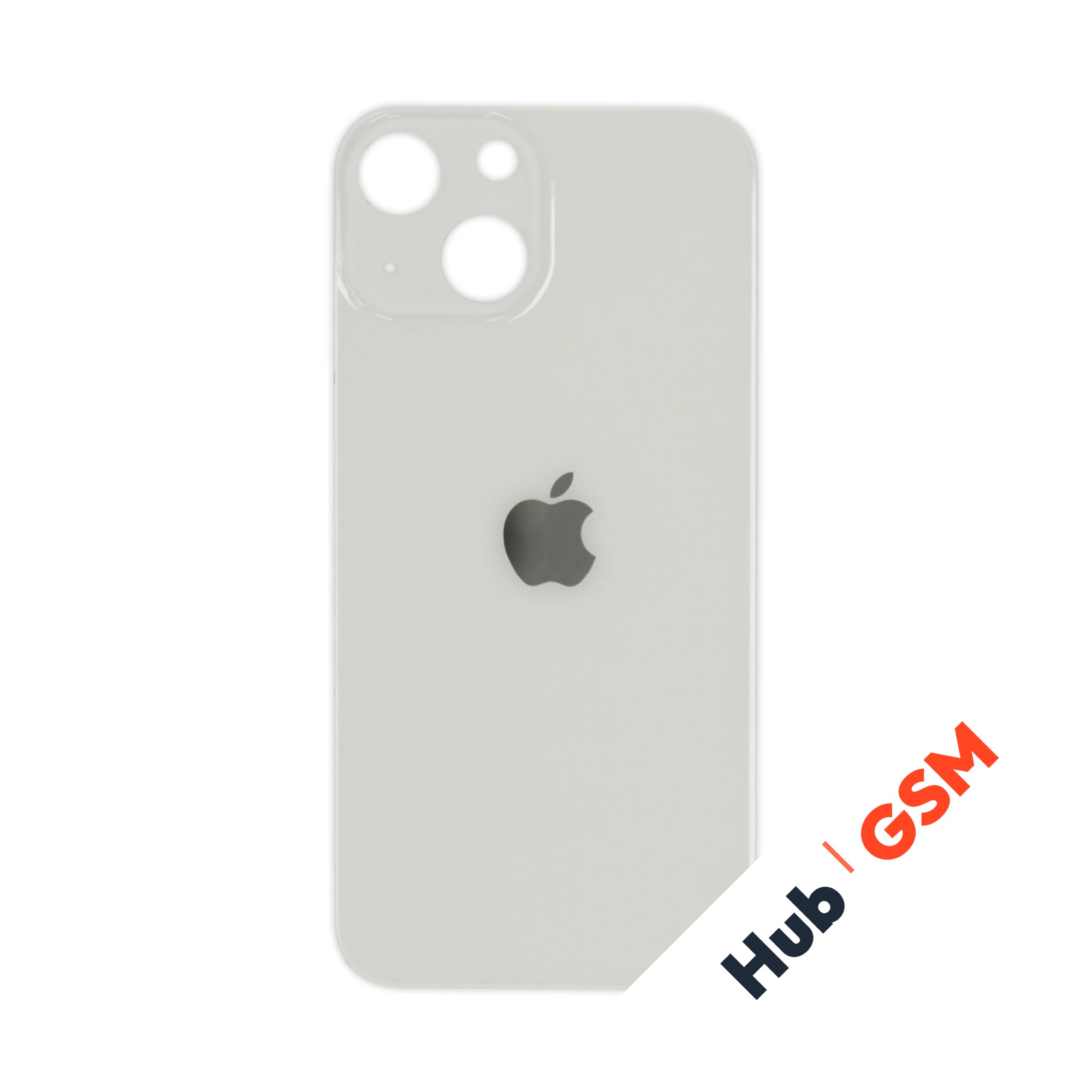 Задняя крышка (стекло) Узкий вырез iPhone 13 Mini (White)