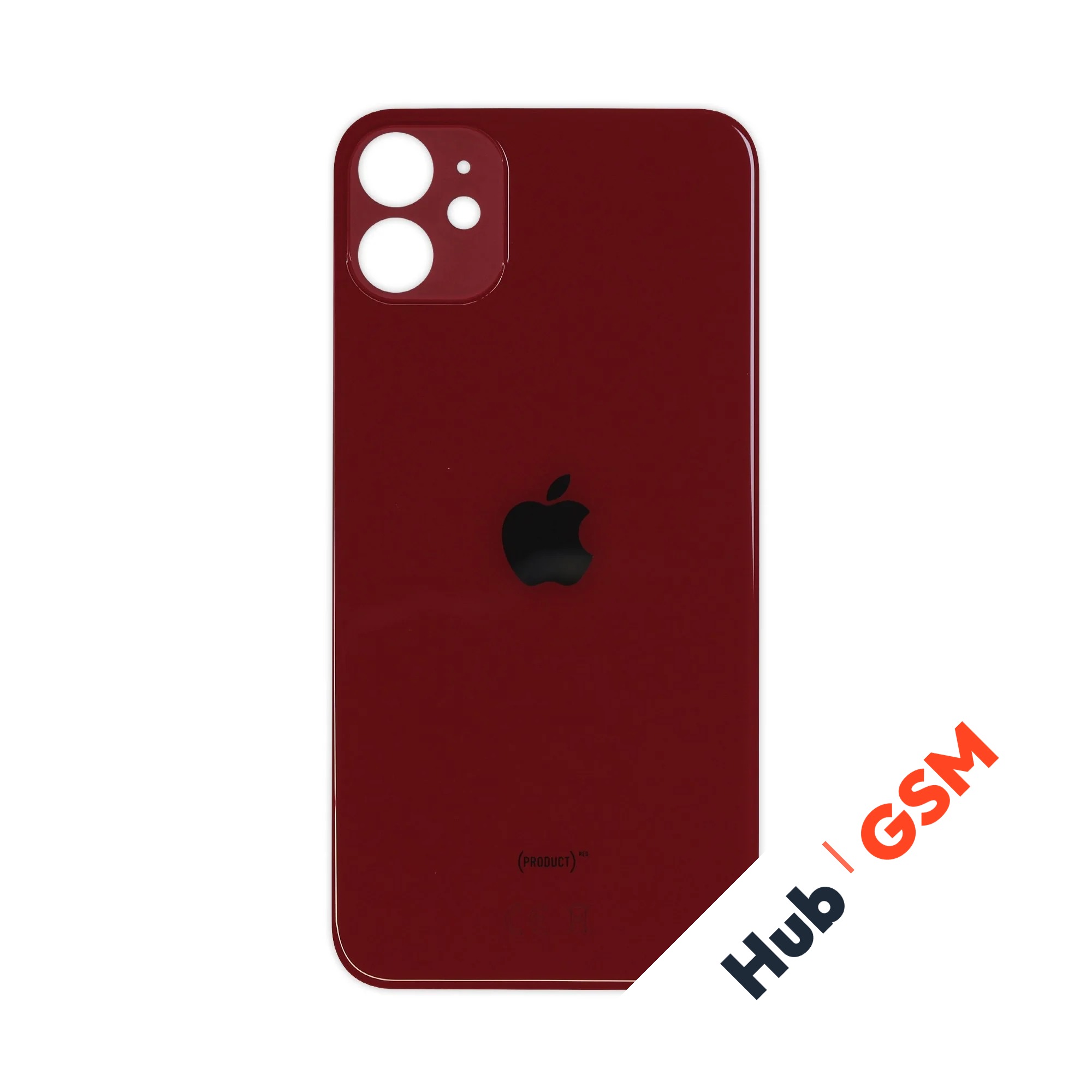 Задняя крышка (стекло) Широкий вырез iPhone 11 (Red)