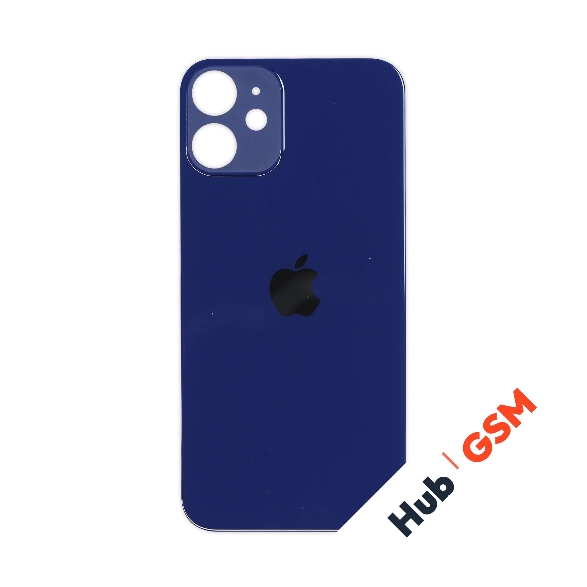 Задняя крышка (стекло) Широкий вырез iPhone 12 Mini (Blue)