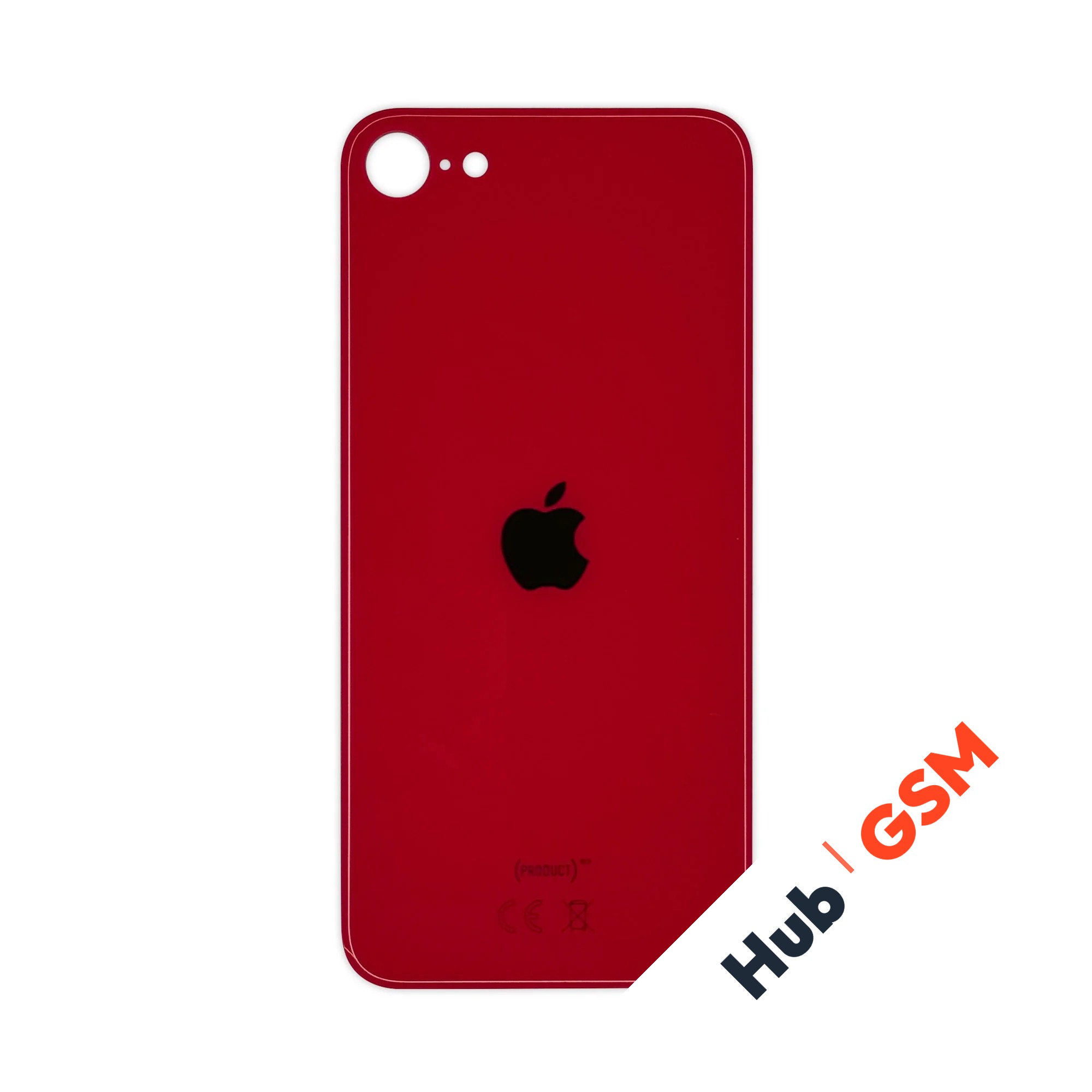 Задняя крышка (стекло) Широкий вырез iPhone SE 2020 (Red)