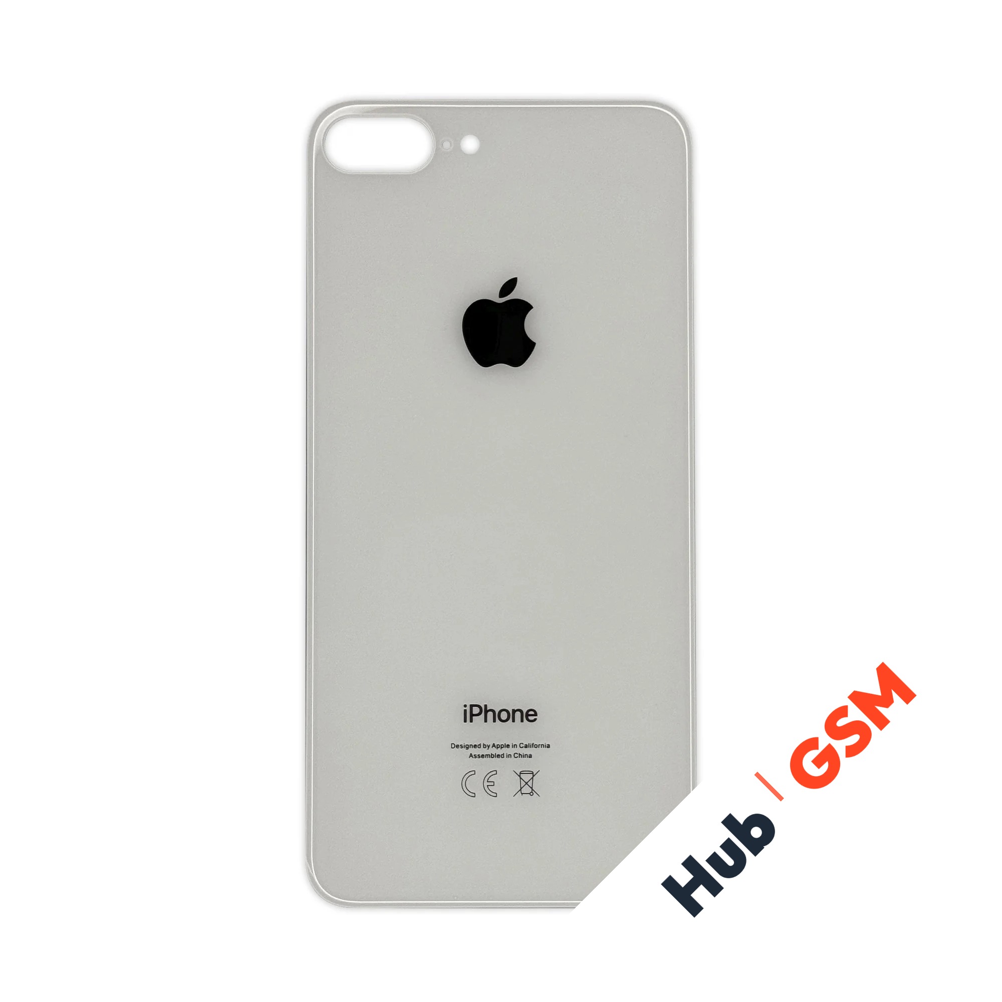 Задняя крышка (стекло) Широкий вырез iPhone 8 Plus (Silver)