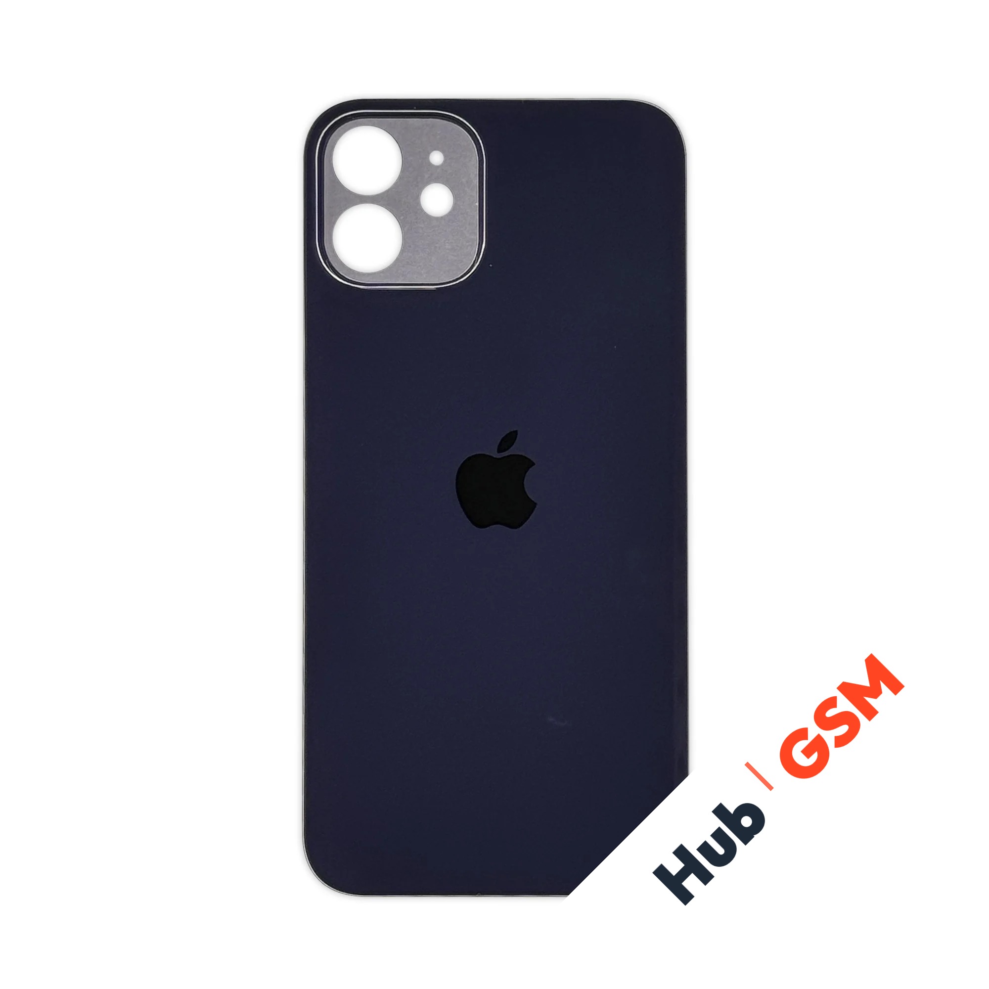 Задняя крышка (стекло) Широкий вырез iPhone 12 (Black)