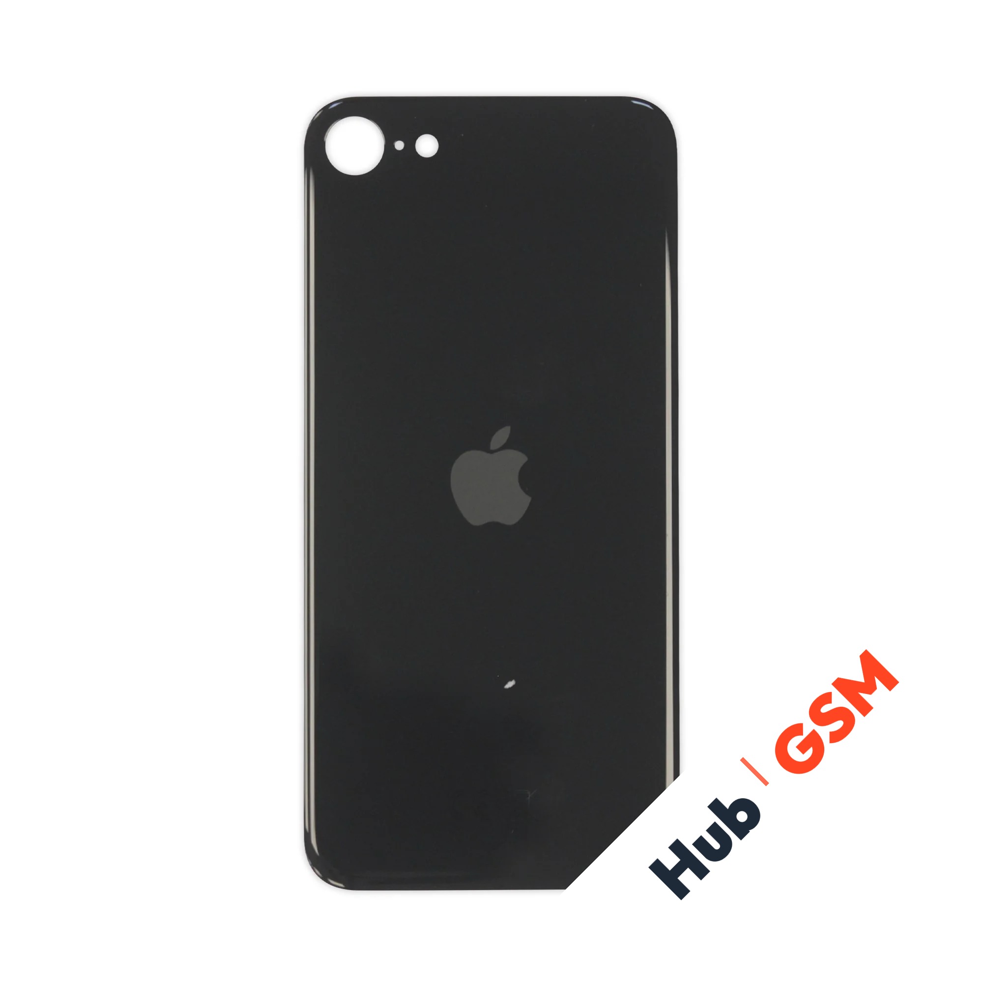 Задняя крышка (стекло) Широкий вырез iPhone SE 2020 (Black)