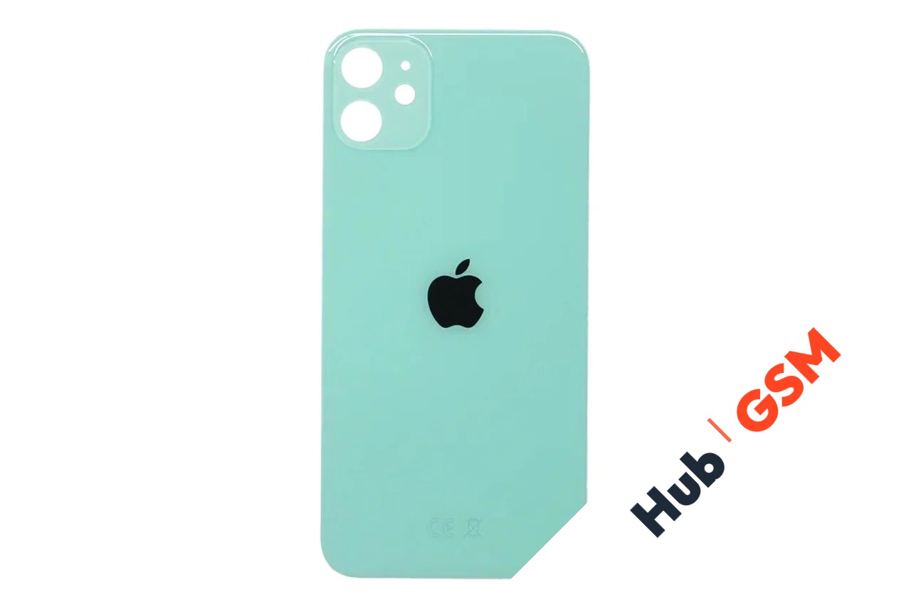 Задняя крышка (стекло) узкий вырез iPhone 11 Оригинал (Green)