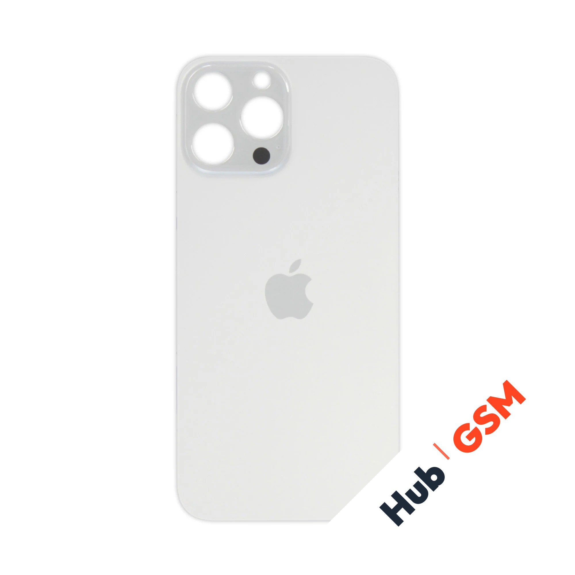 Задняя крышка (стекло) Узкий вырез iPhone 13 Pro Max (Silver)