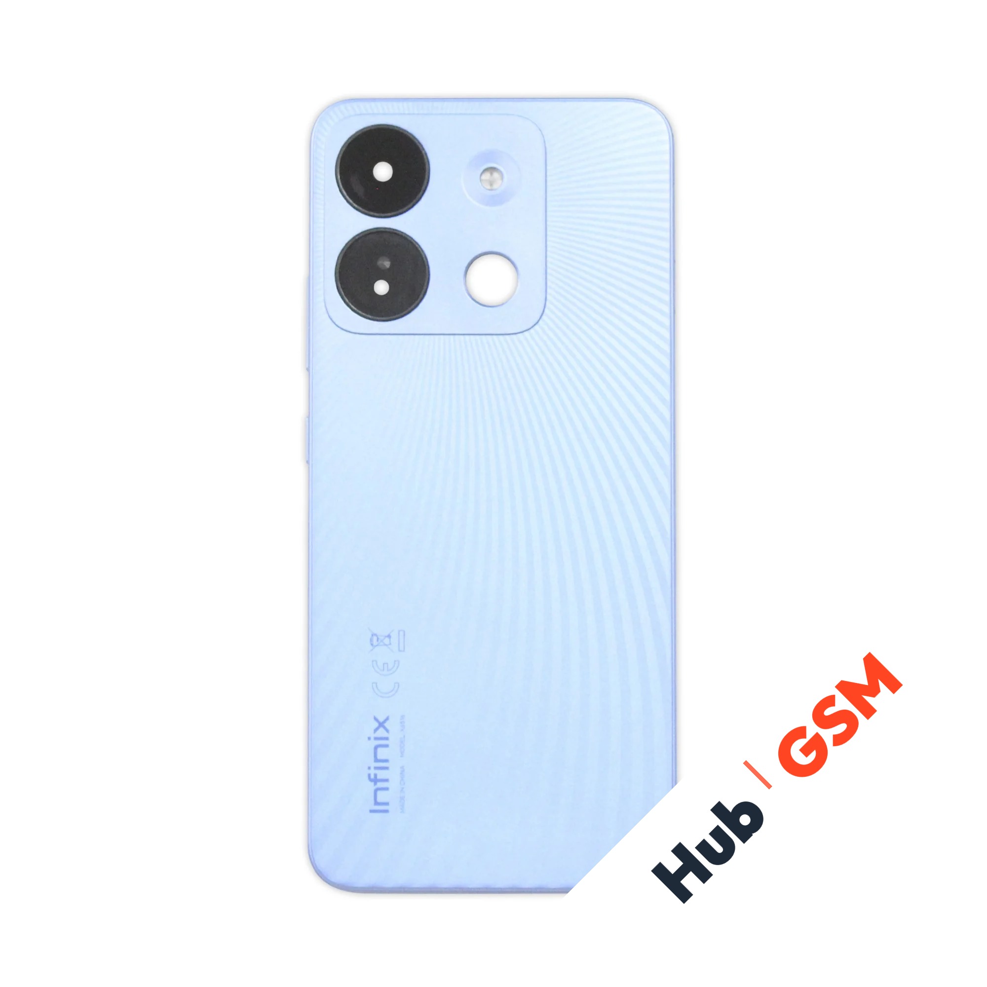 Задняя крышка Infinix Smart 7 HD (X6516) (Синий) (Со стеклом камеры) Premium