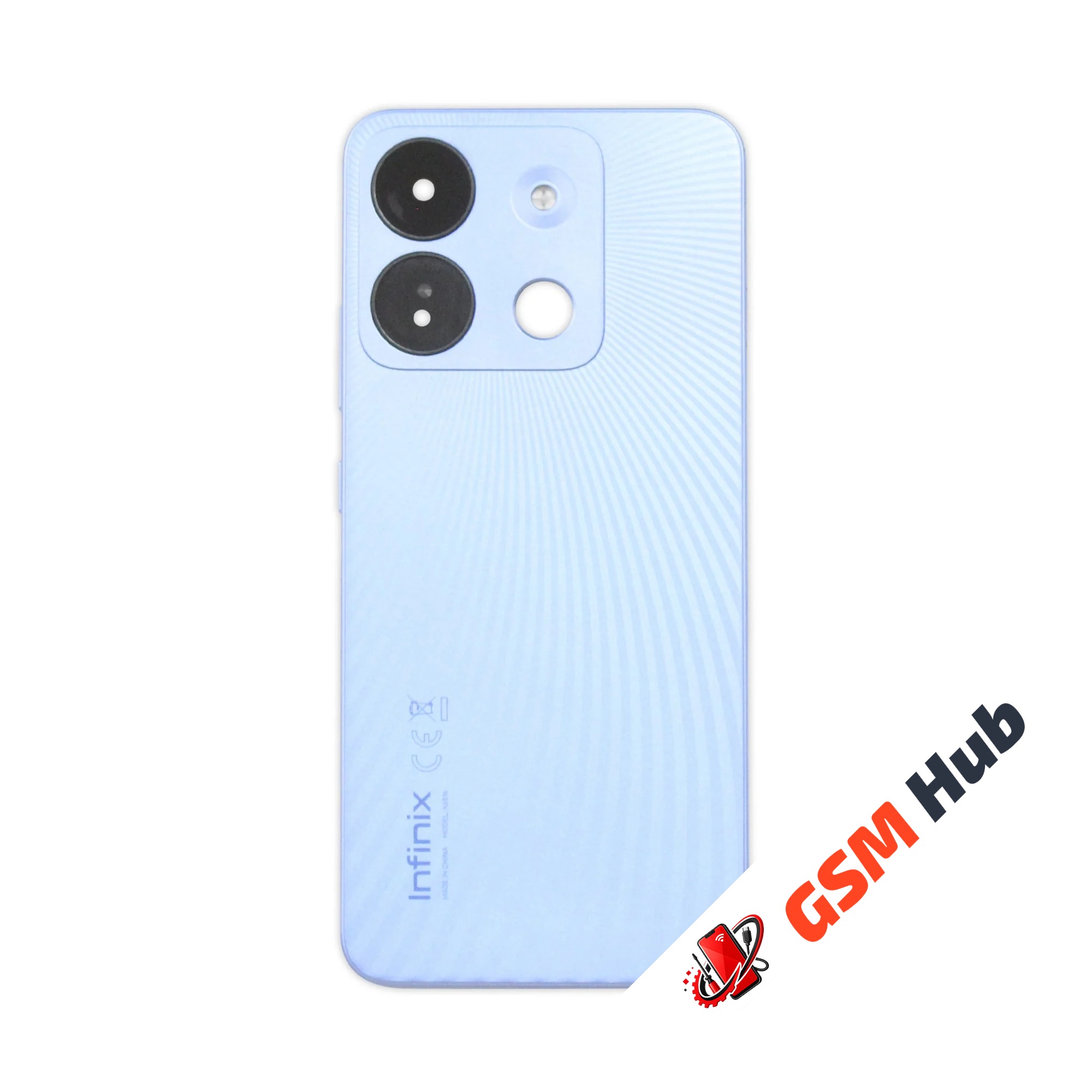 Задняя крышка Infinix Smart 7 HD (X6516) (Синий) (Со стеклом камеры) Premium