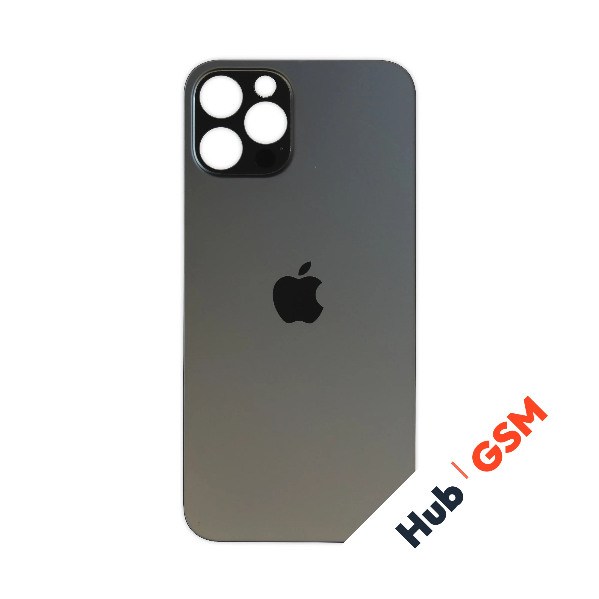 Задняя крышка (стекло) Широкий вырез iPhone 12 Pro Max (Graphite)