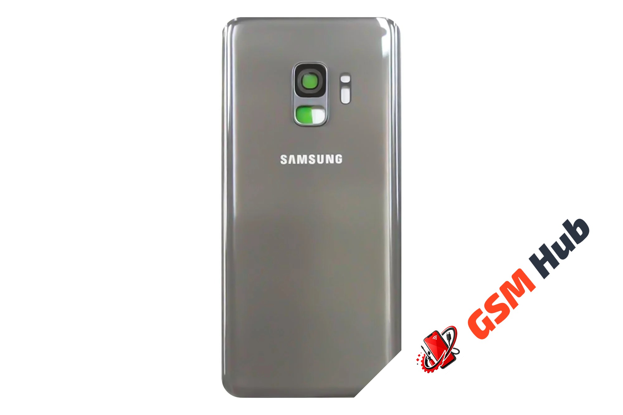 Задняя крышка Samsung Galaxy S9 (G960F) (Серебряный) (Со стеклом камеры) Premium