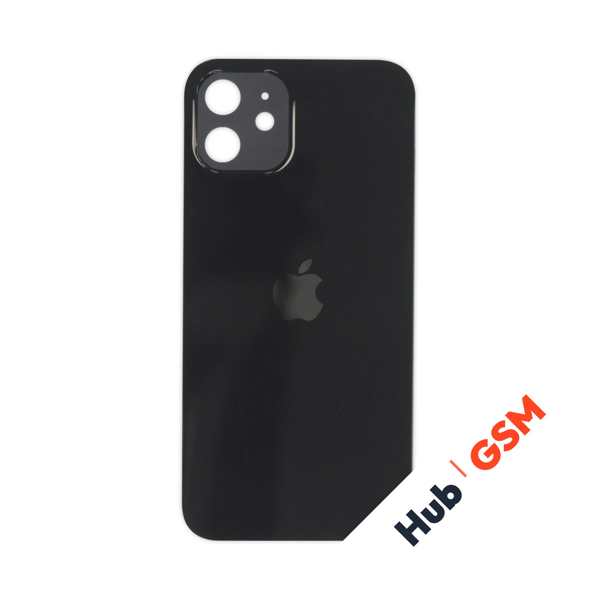 Задняя крышка (стекло) Узкий вырез iPhone 12 (Black)