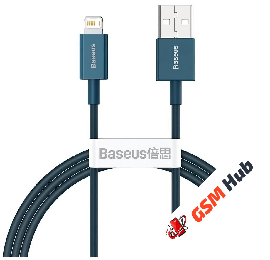 Кабель Baseus Superior Series (Быстрая зарядка) (USB - Lightning) (2.4A) (1m) (Синий)