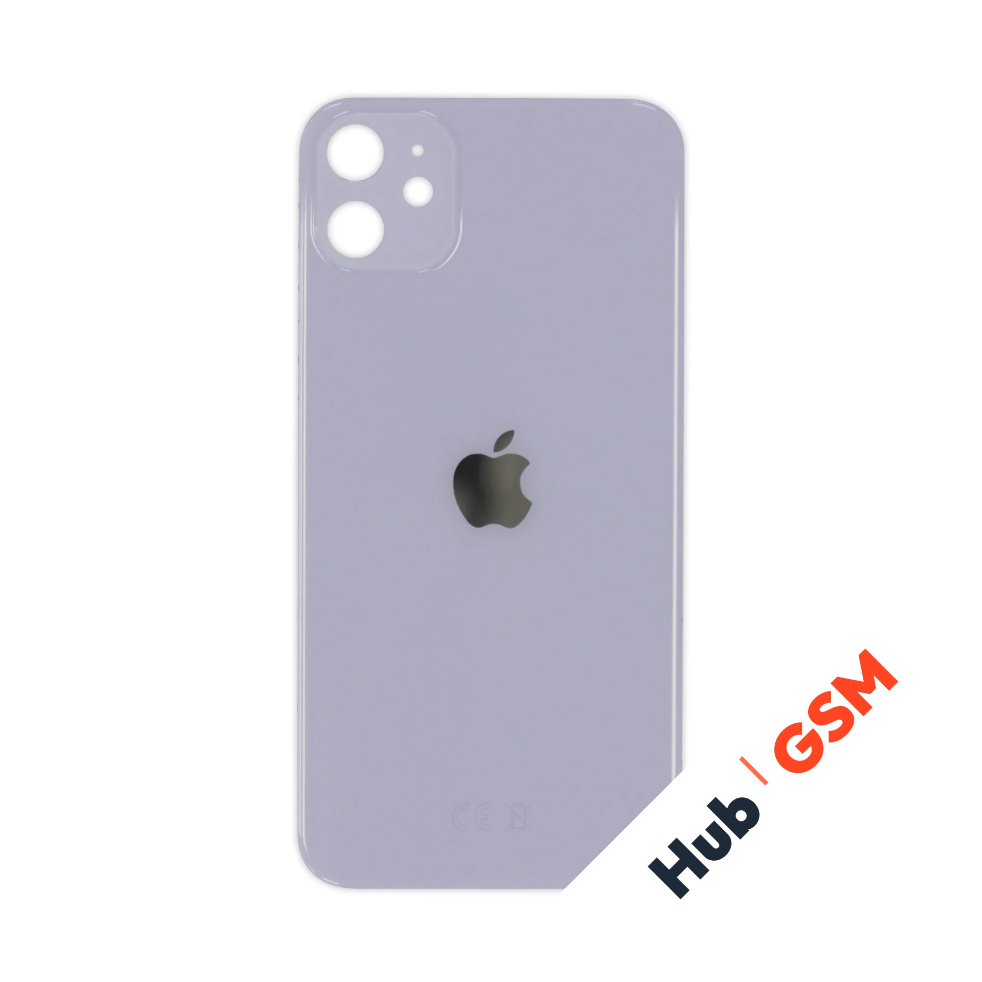 Задняя крышка (стекло) узкий вырез iPhone 11 Оригинал (Purple)