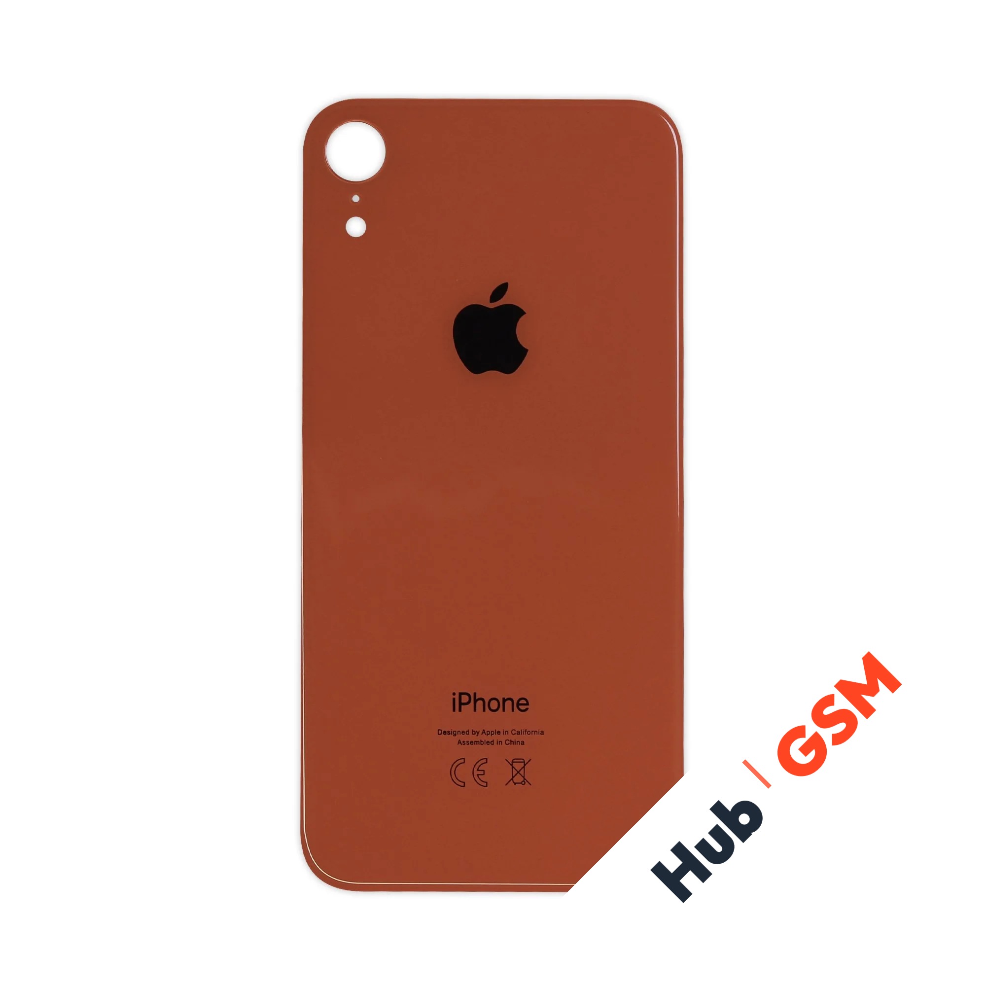 Задняя крышка (стекло) Широкий вырез iPhone XR (Coral)