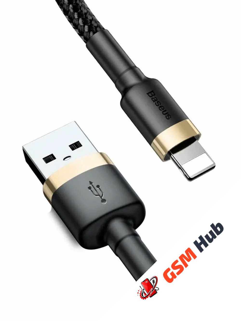 Кабель Baseus cafule (USB - Lightning) (1.5A) (2m) (Золото/Черный)
