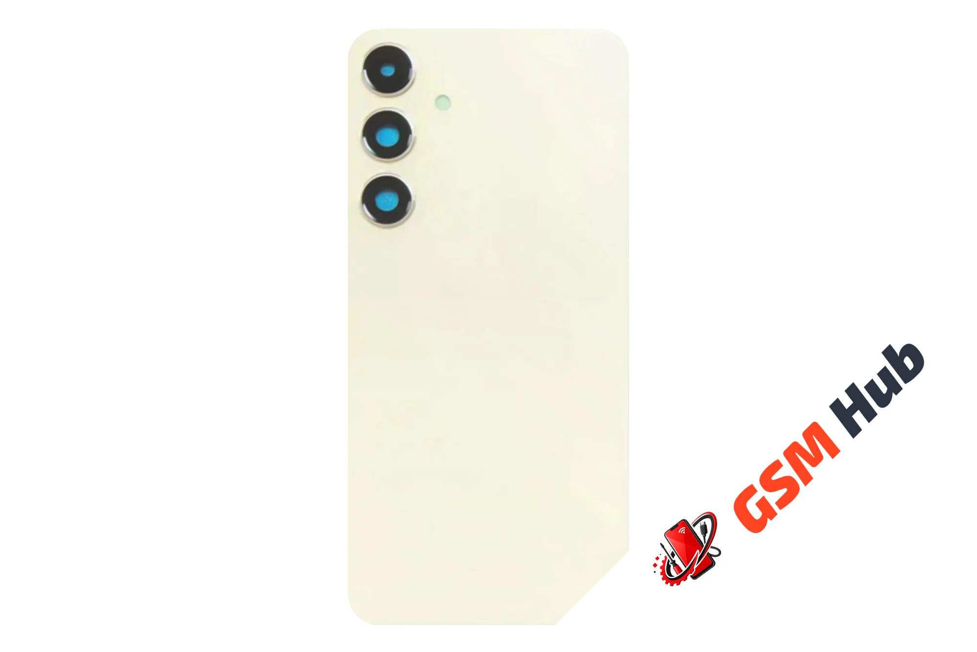 Задняя крышка Samsung Galaxy S24+ (S926B) (Желтый) (Со стеклом камеры) Premium