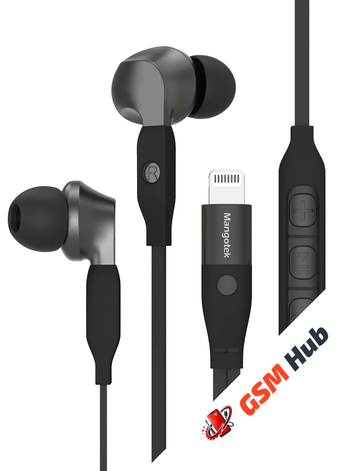 Наушники MangoTek JZHPA31 (Apple MFI) Lightning StarTag (Black)