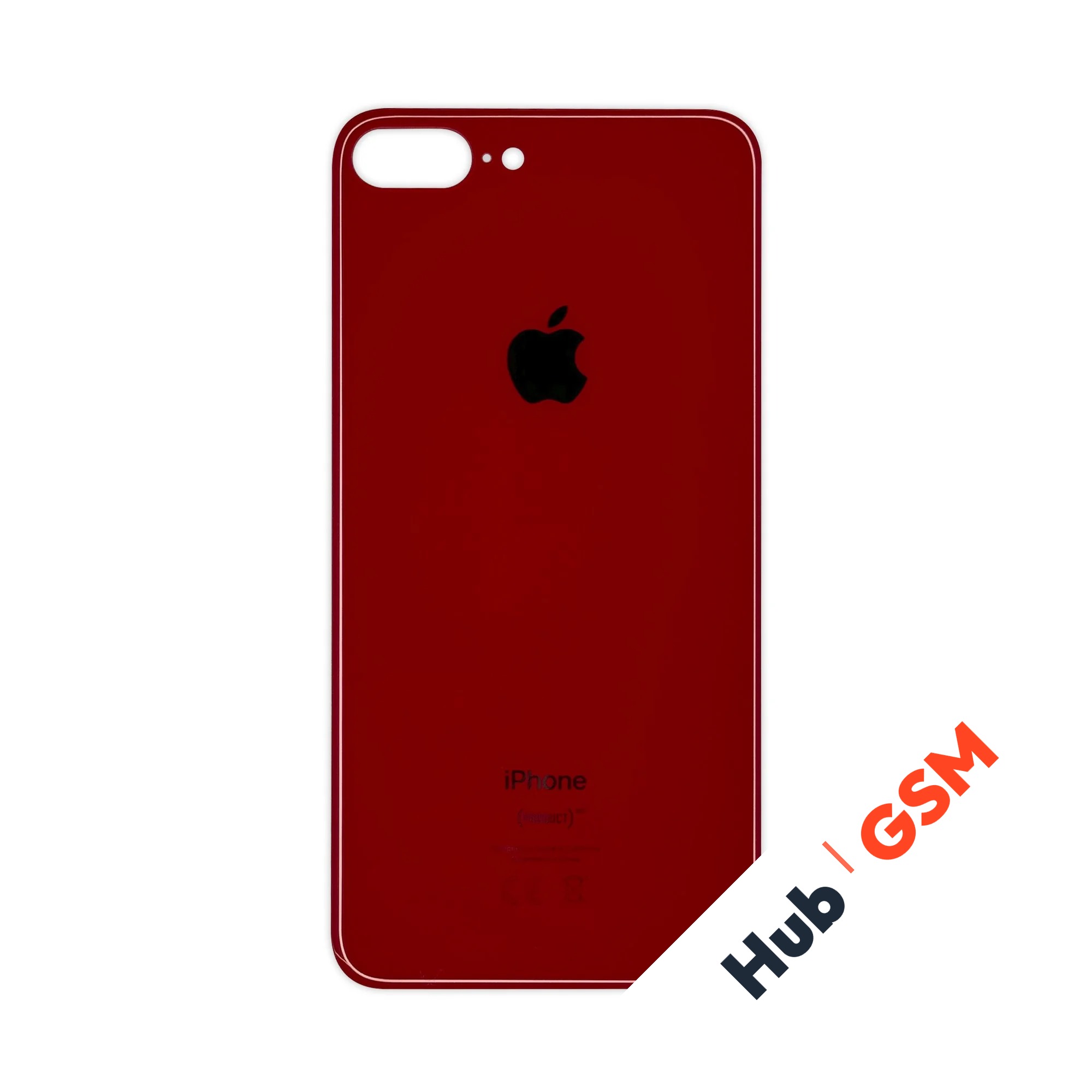 Задняя крышка (стекло) Широкий вырез iPhone 8 Plus (Red)