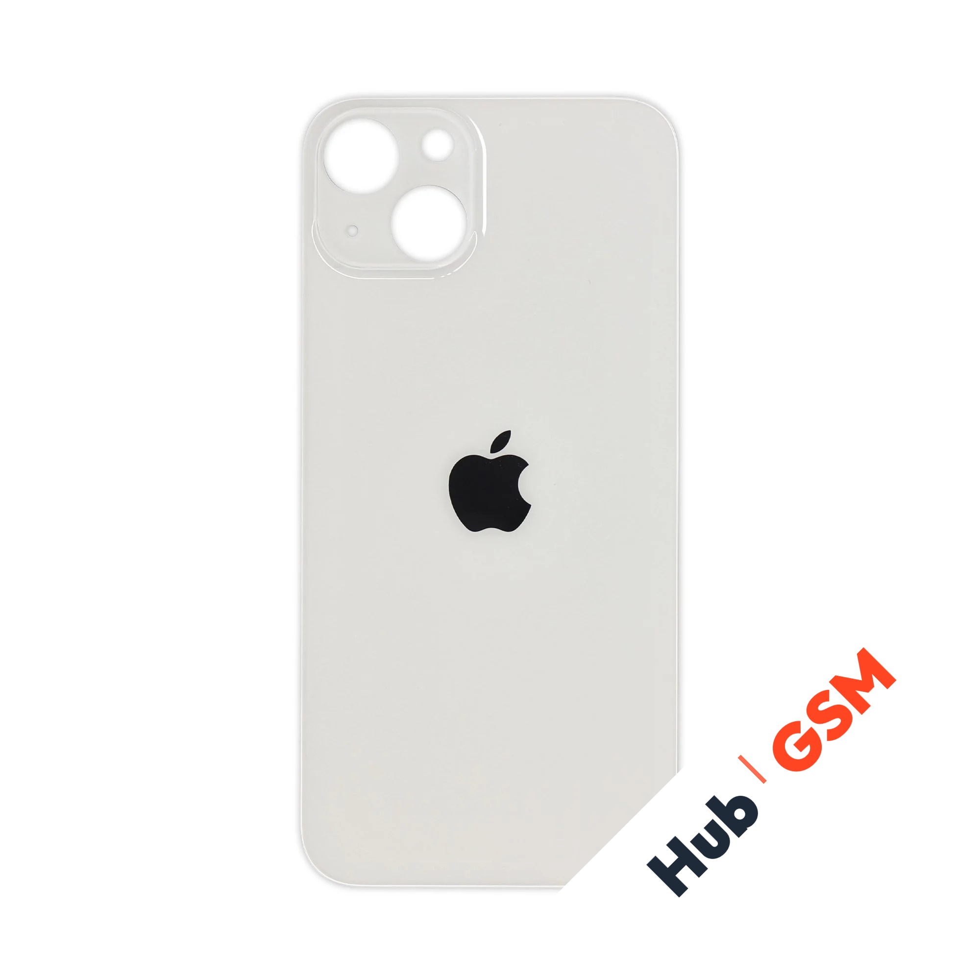 Задняя крышка (стекло) Широкий вырез iPhone 13 (White)