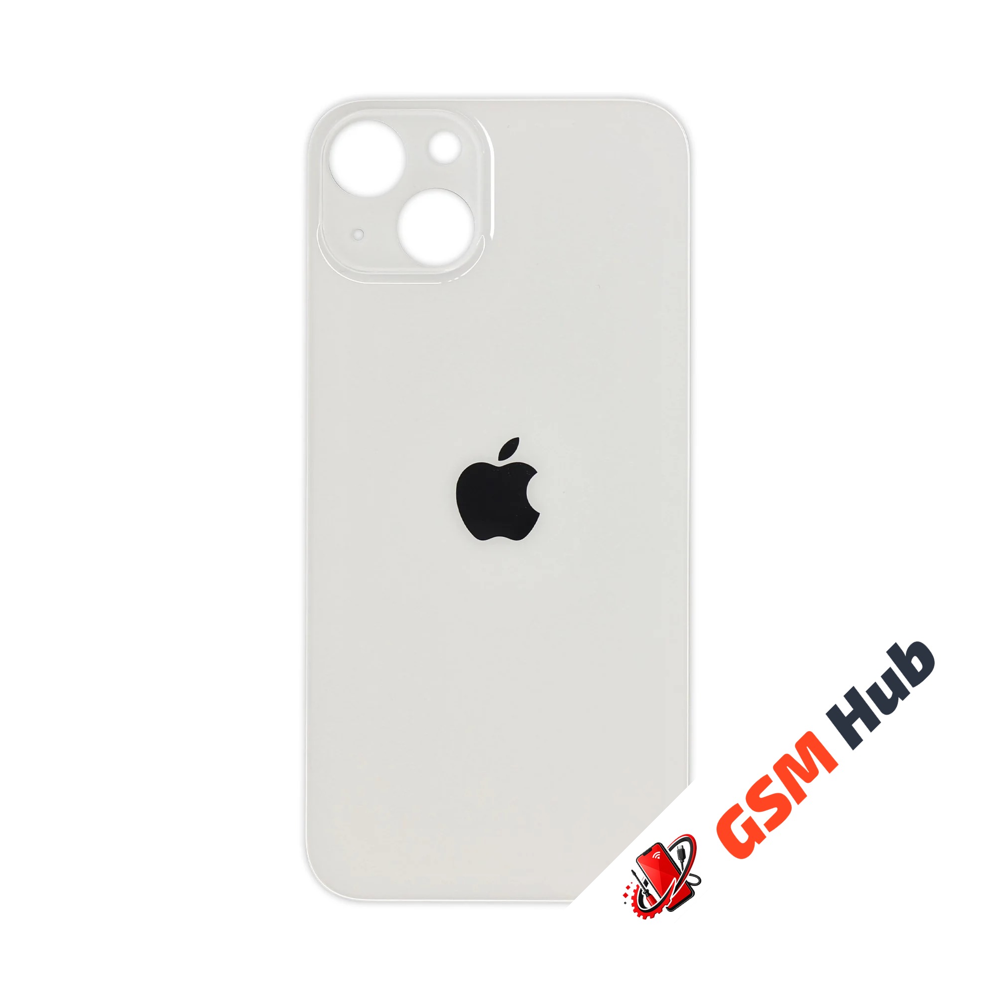 Задняя крышка (стекло) Широкий вырез iPhone 13 (White)