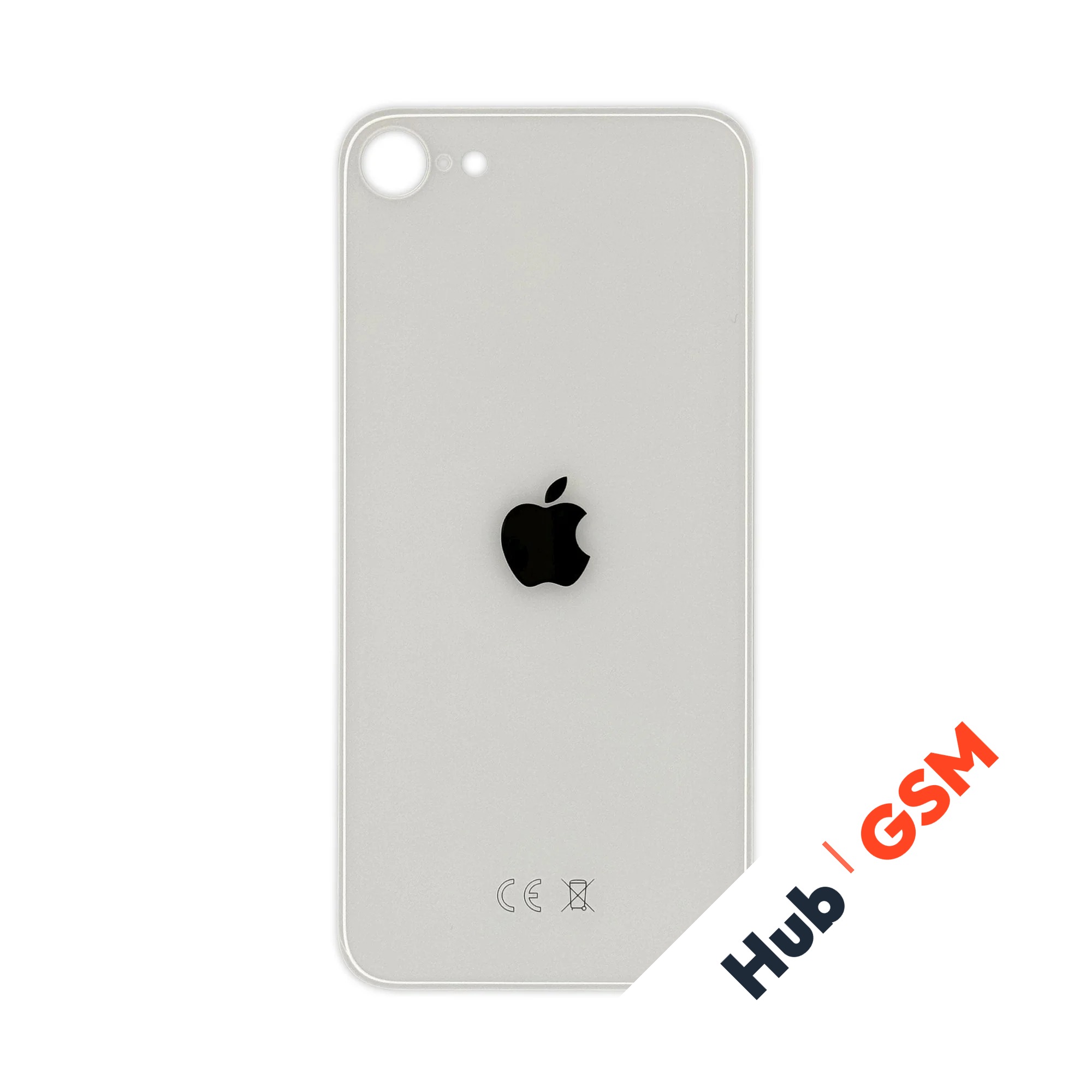 Задняя крышка (стекло) Широкий вырез iPhone SE 2020 (White)