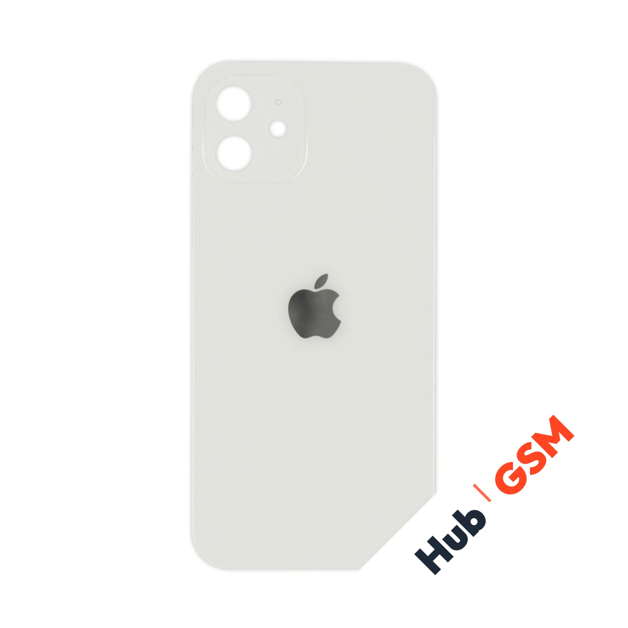 Задняя крышка (стекло) Узкий вырез iPhone 12 (White)