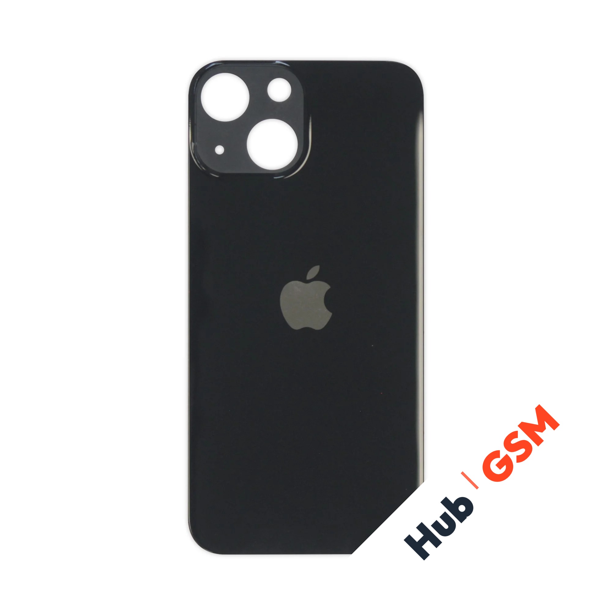 Задняя крышка (стекло) Узкий вырез iPhone 13 Mini (Black)