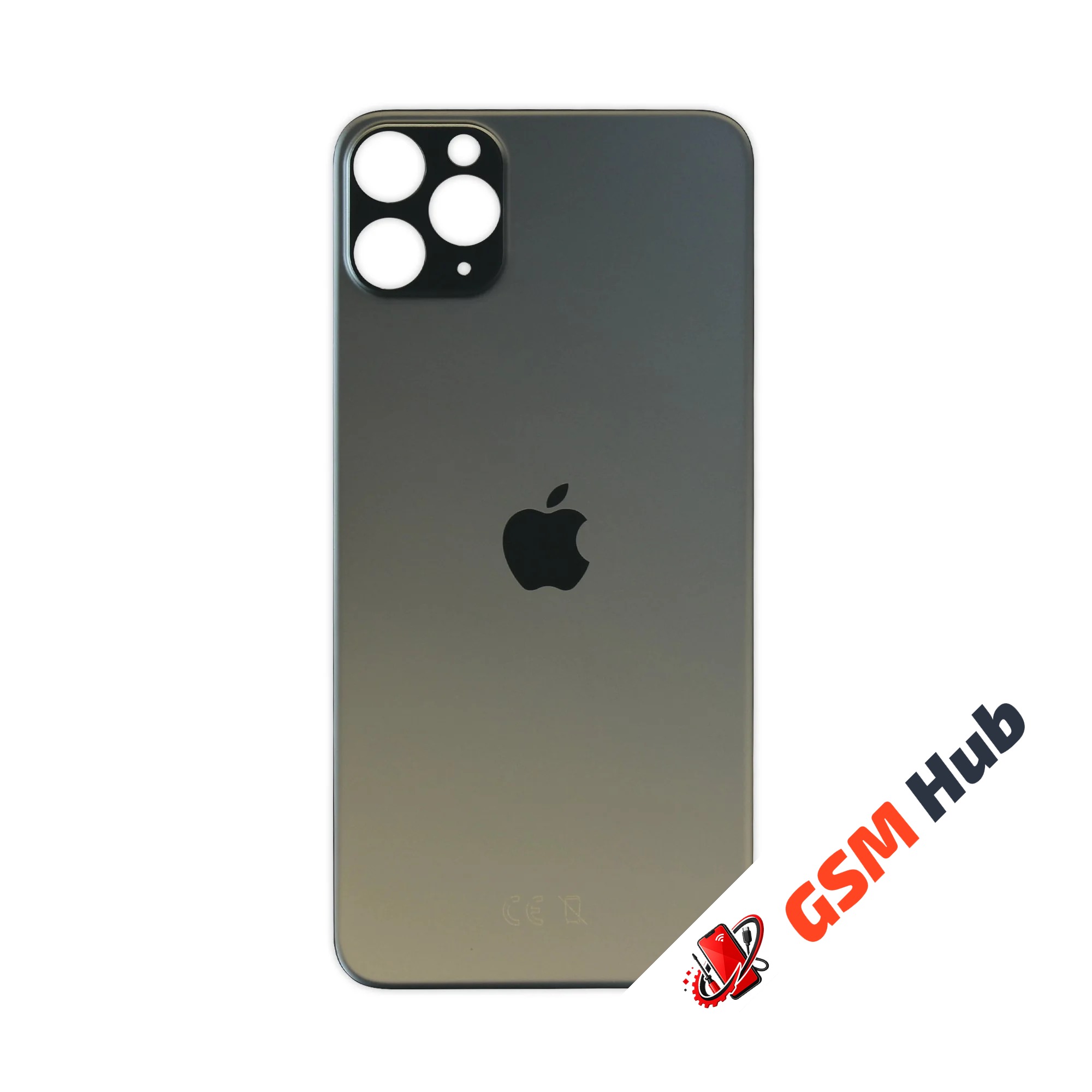 Задняя крышка (стекло) Широкий вырез iPhone 11 Pro Max (Dark Green)