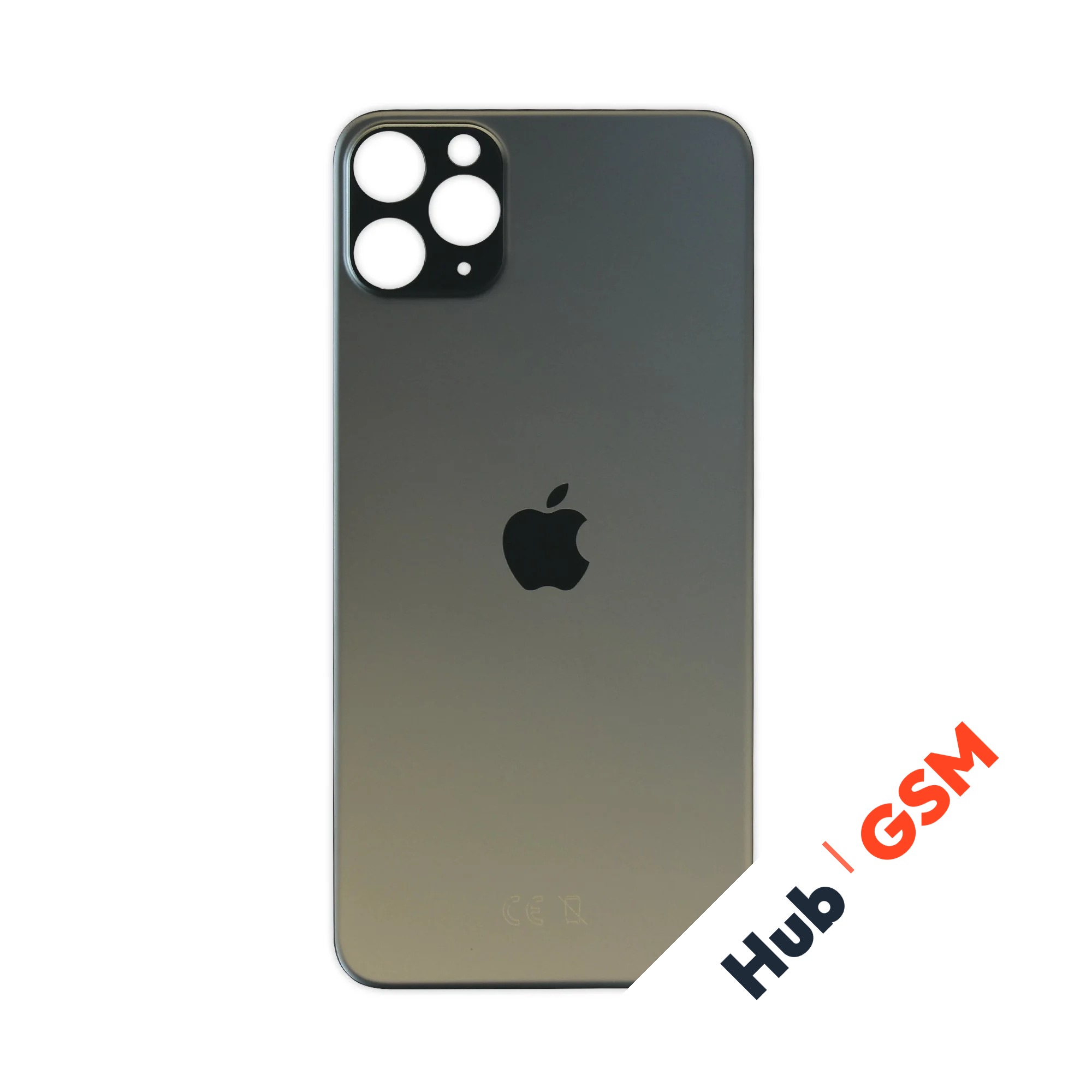 Задняя крышка (стекло) Широкий вырез iPhone 11 Pro Max (Dark Green)