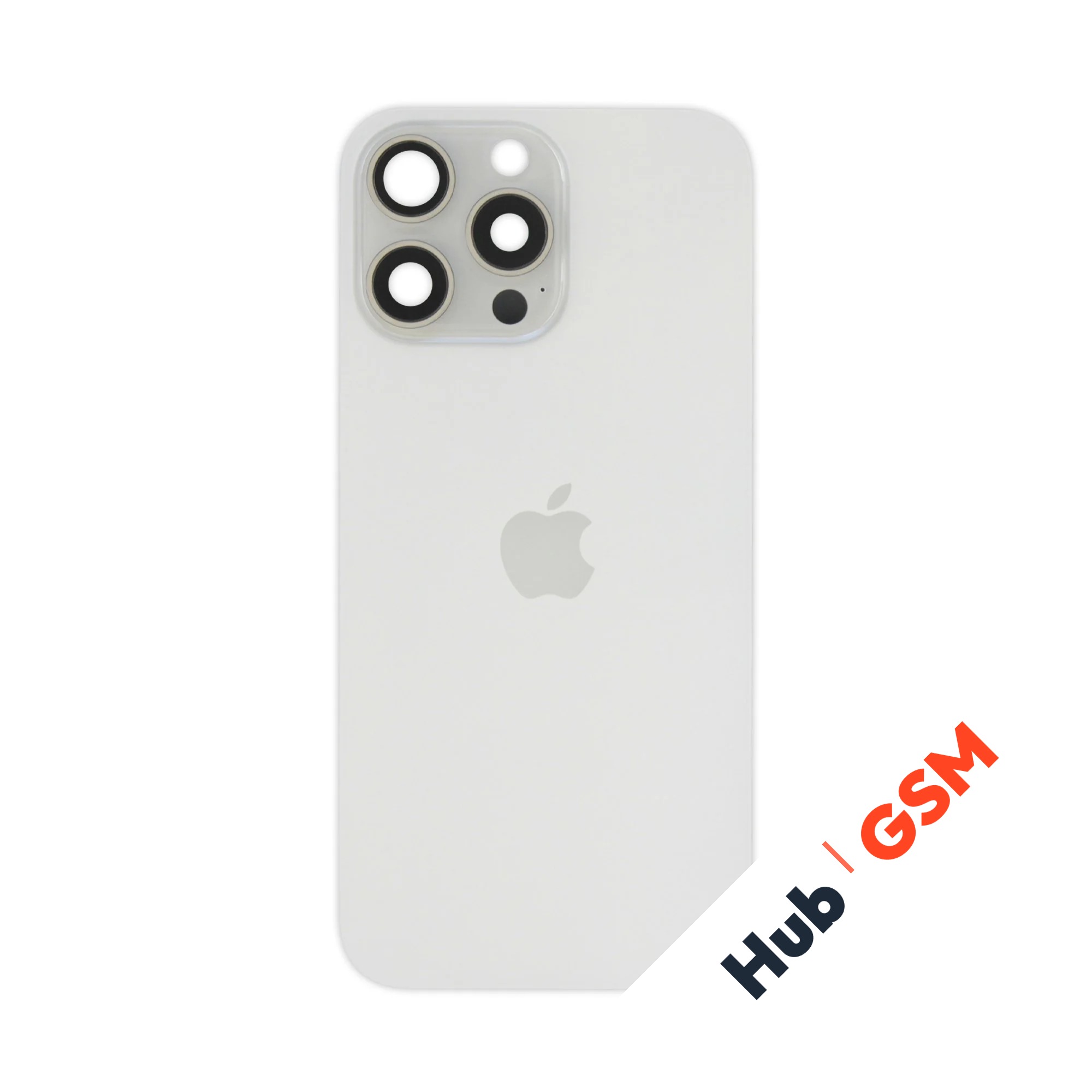 Задняя крышка (стекло) в сборе с рамкой iPhone 16 Pro Max Оригинал (White Titanium)