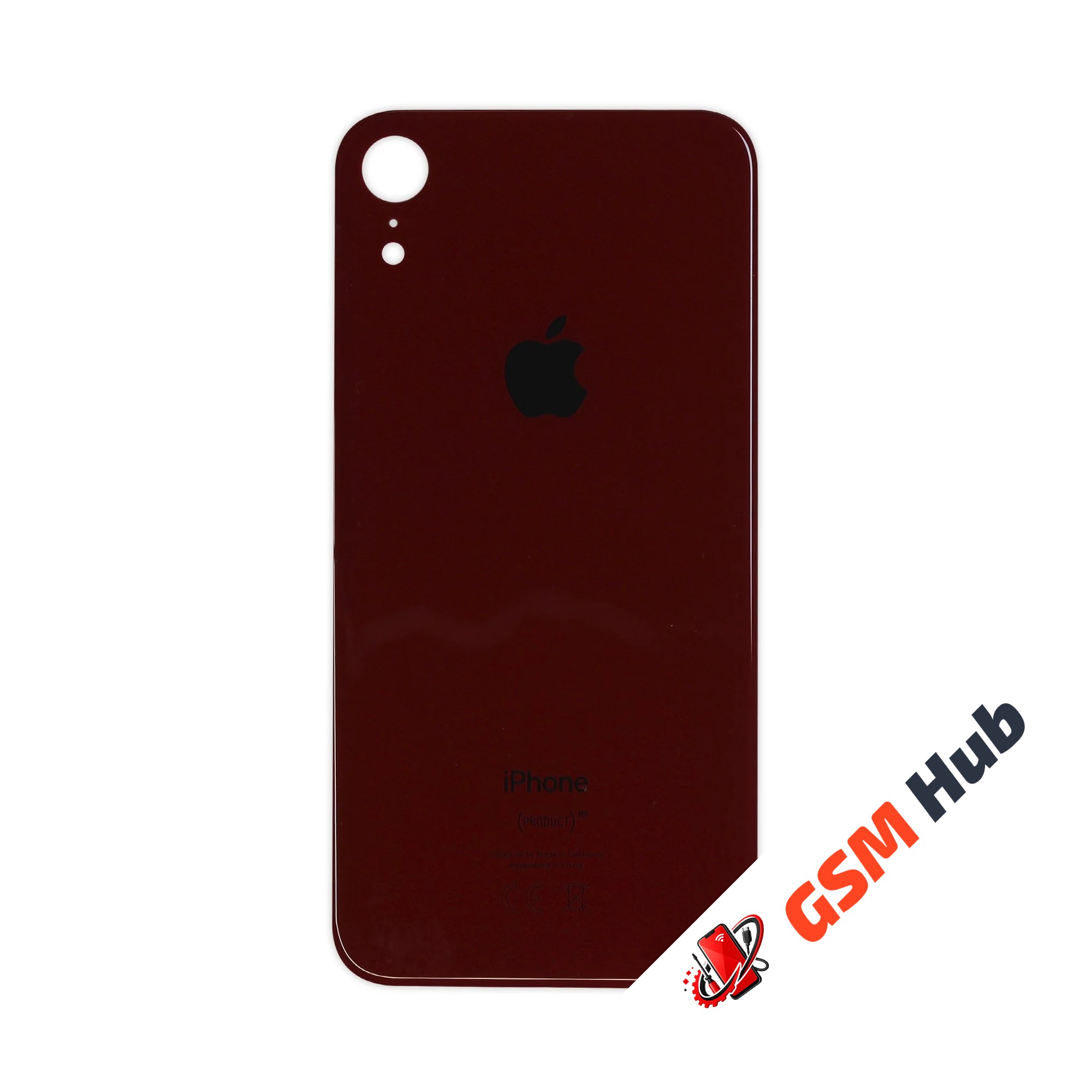 Задняя крышка (стекло) Широкий вырез iPhone XR (Red)