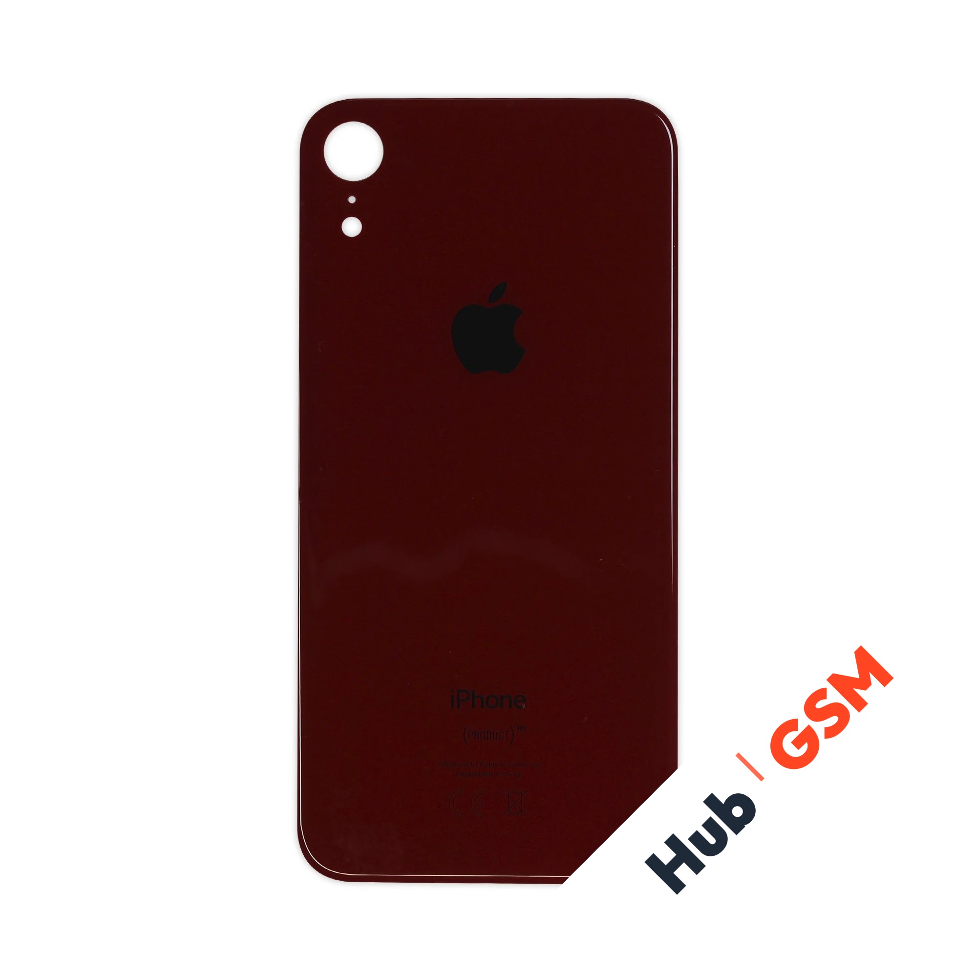 Задняя крышка (стекло) Широкий вырез iPhone XR (Red)