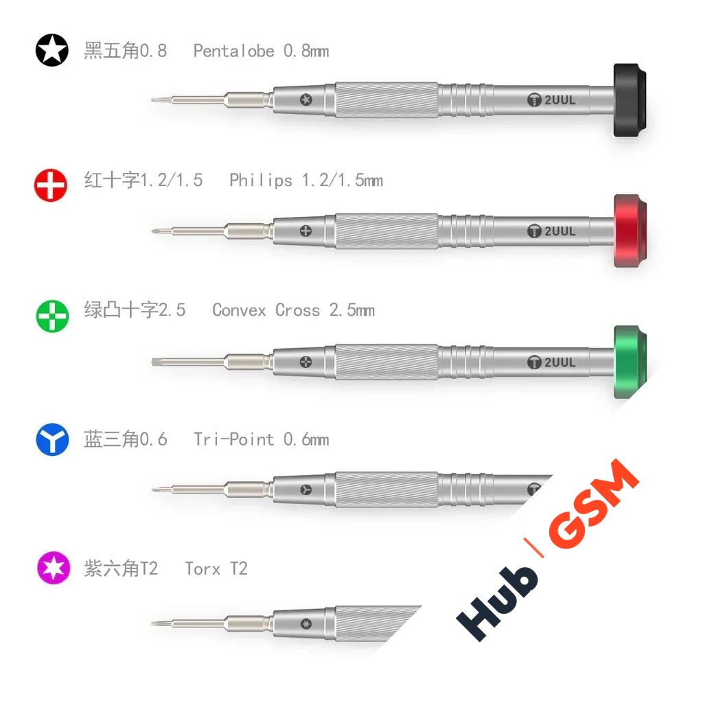 Отвертка 2UUL Everyday SD01-SD05 (Звездочка) (Pentalobe 0.8mm)