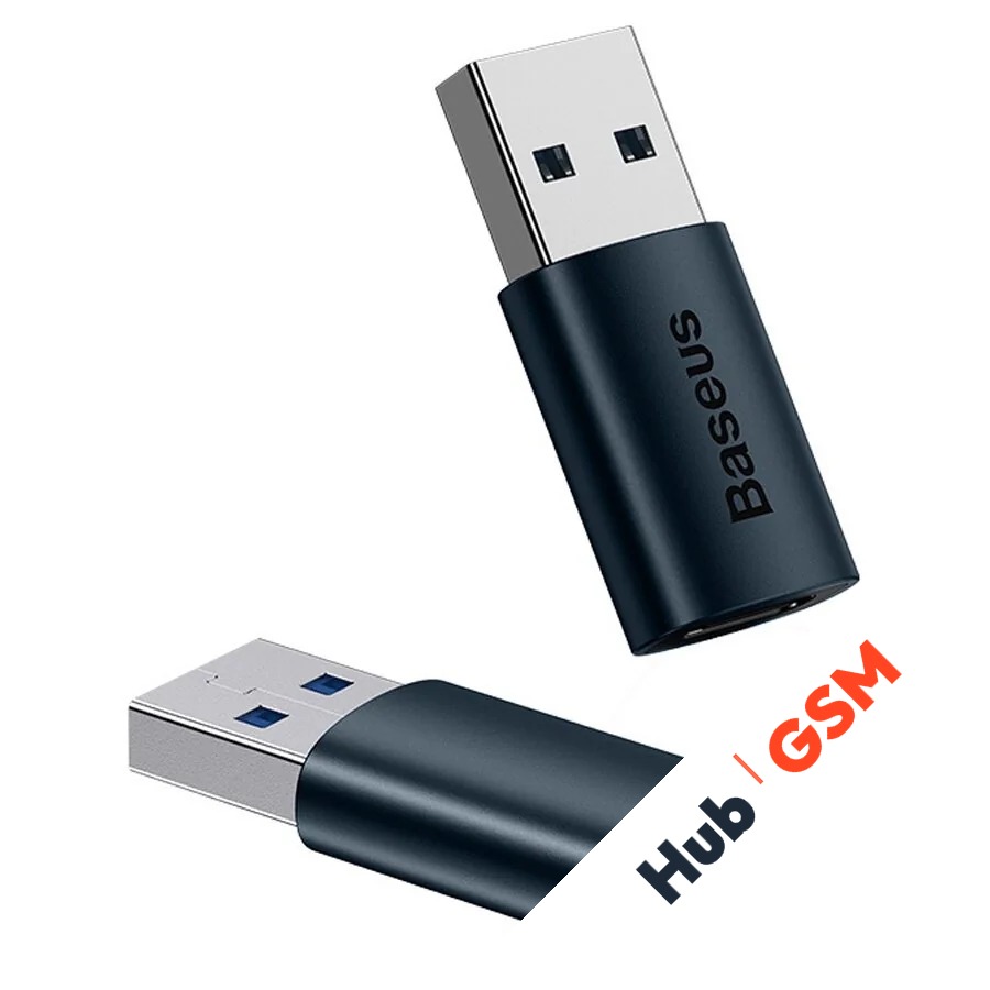 Адаптер-переходник Baseus Mini (USB-C female to USB male) (Черный)