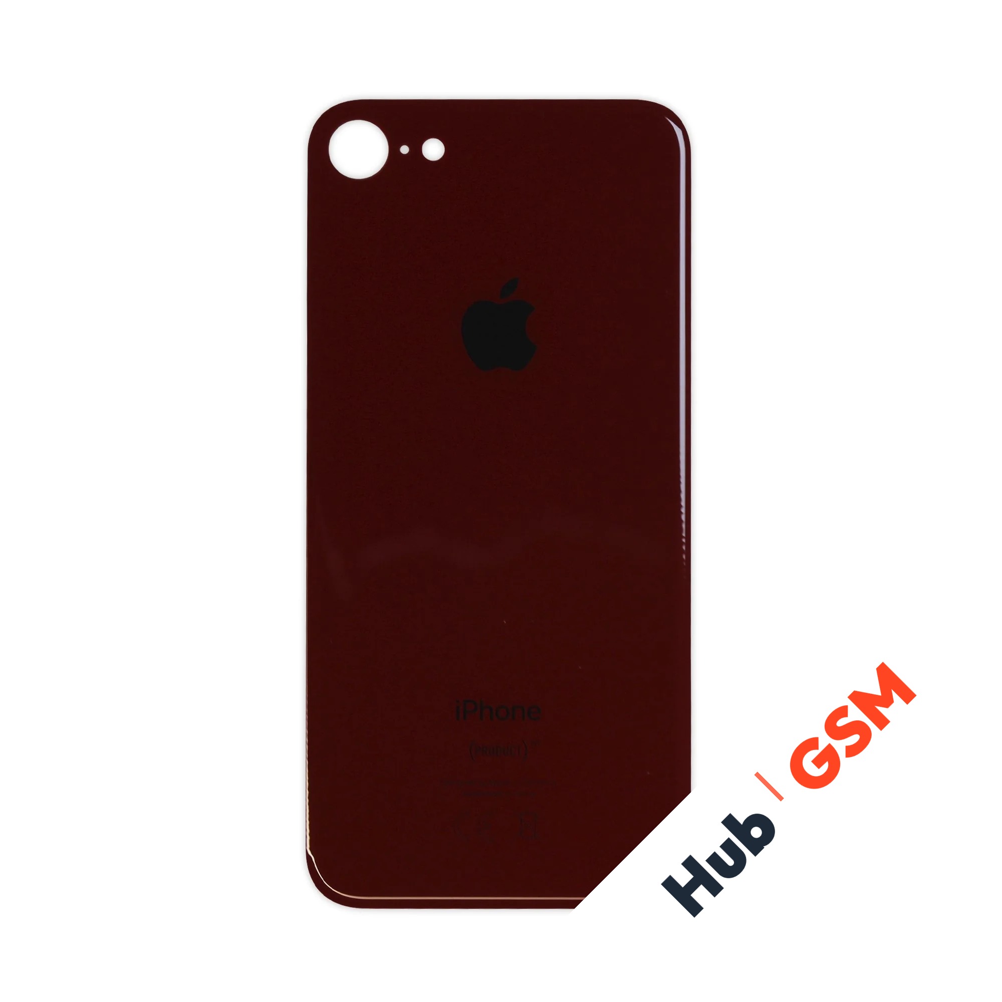 Задняя крышка (стекло) Широкий вырез iPhone 8 (Red)