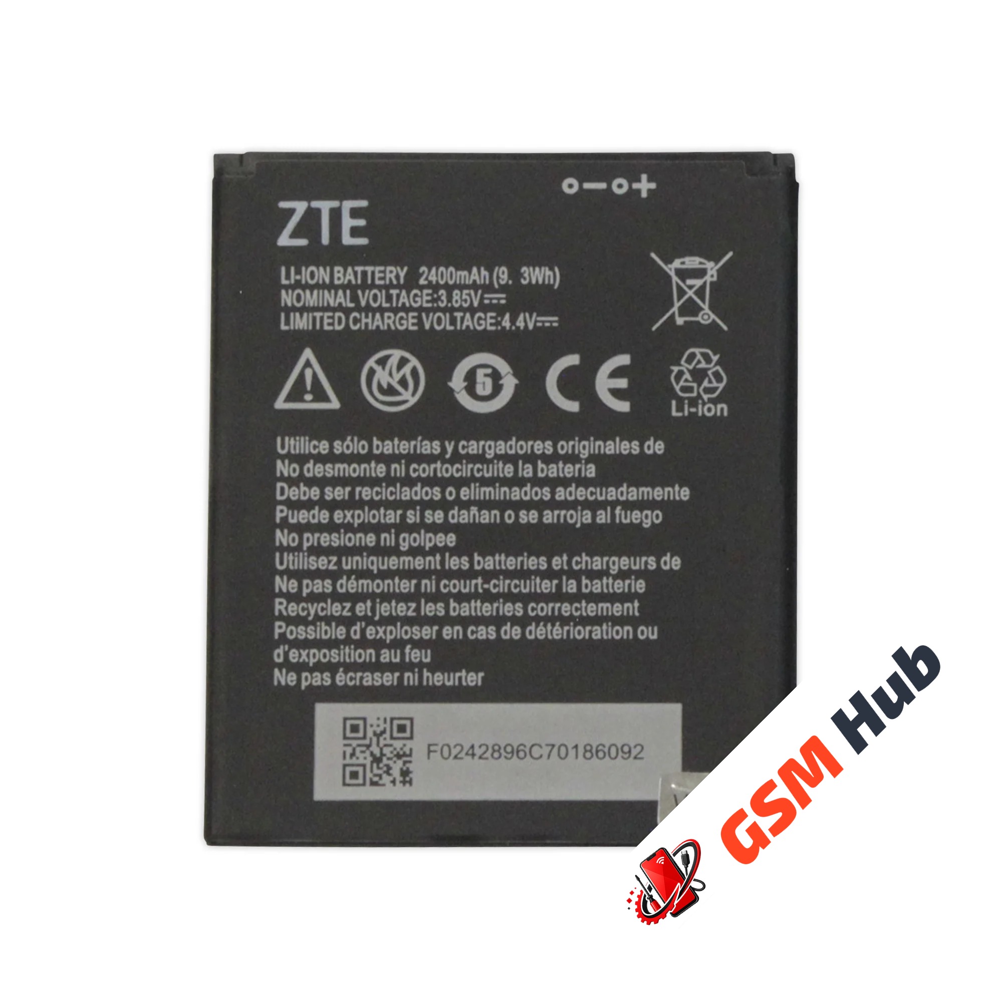 Аккумулятор ZTE Blade A520 (Li3824T44P4h716043) 2400mAh VoltPack