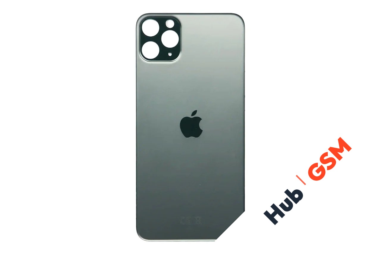 Задняя крышка (стекло) Узкий вырез iPhone 11 Pro Max Оригинал (Dark green)