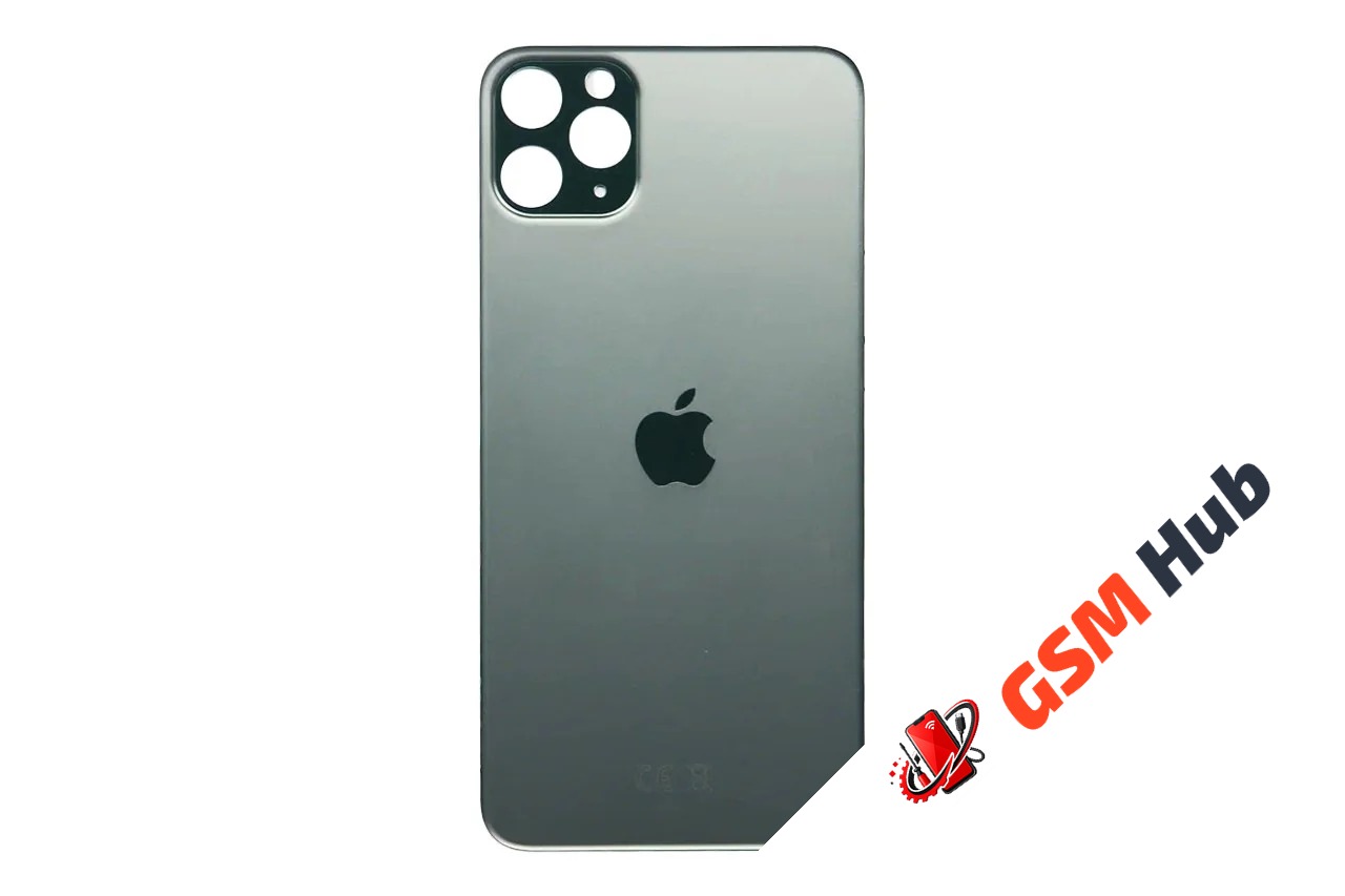 Задняя крышка (стекло) Узкий вырез iPhone 11 Pro Max Оригинал (Dark green)